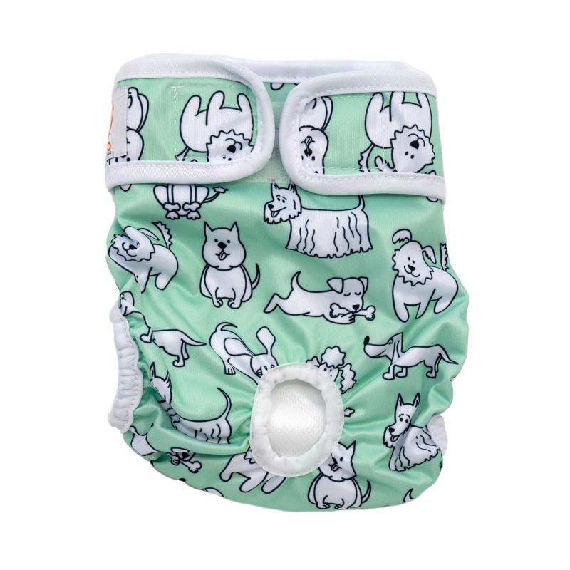 Misoko Washable Reusable Dog Diapers for Female Dogs in Heat - Puppy Training, Postpartum Care, Odor Control with Mint Scent - Perfect for Indoor Use & Travel