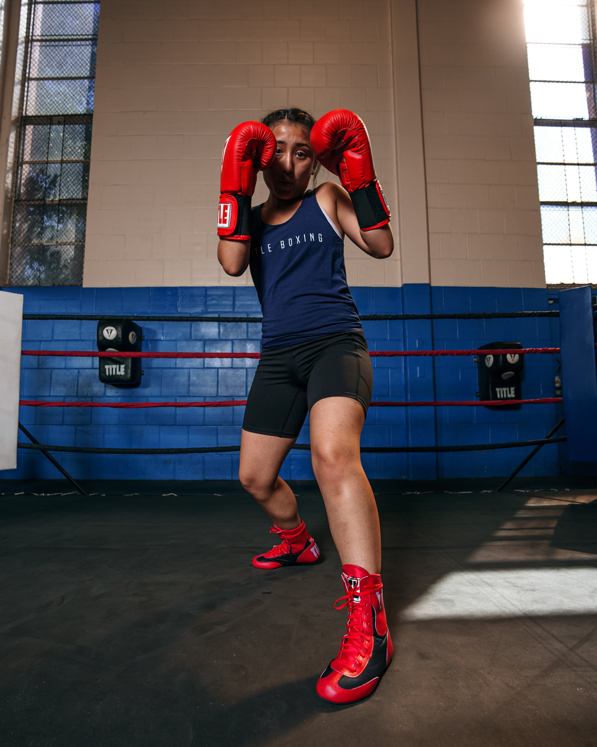 TITLE Boxing Speed Flex Encore Mid Top Training Shoes for Men & Women - Perfect for Boxing, Kickboxing, MMA & Gym Workouts
