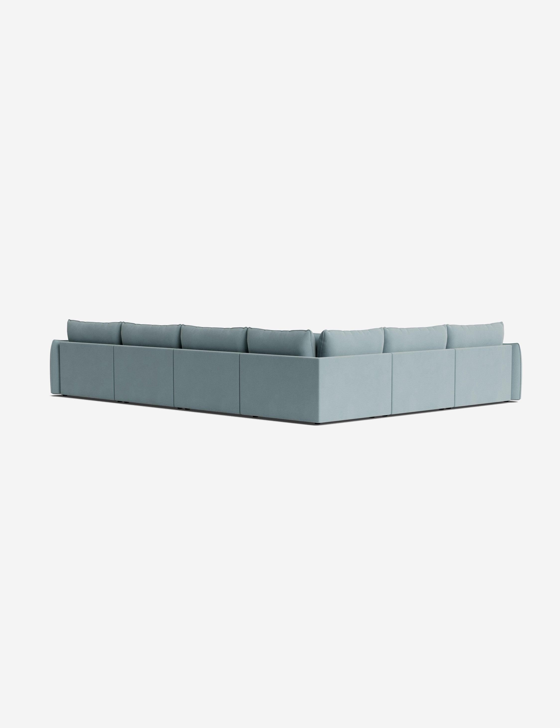 Balmer Modular Corner Sectional Sofa with Ottoman - Modern L-Shaped Living Room Furniture for Small Spaces | Perfect for Apartments, Condos and Family Gatherings