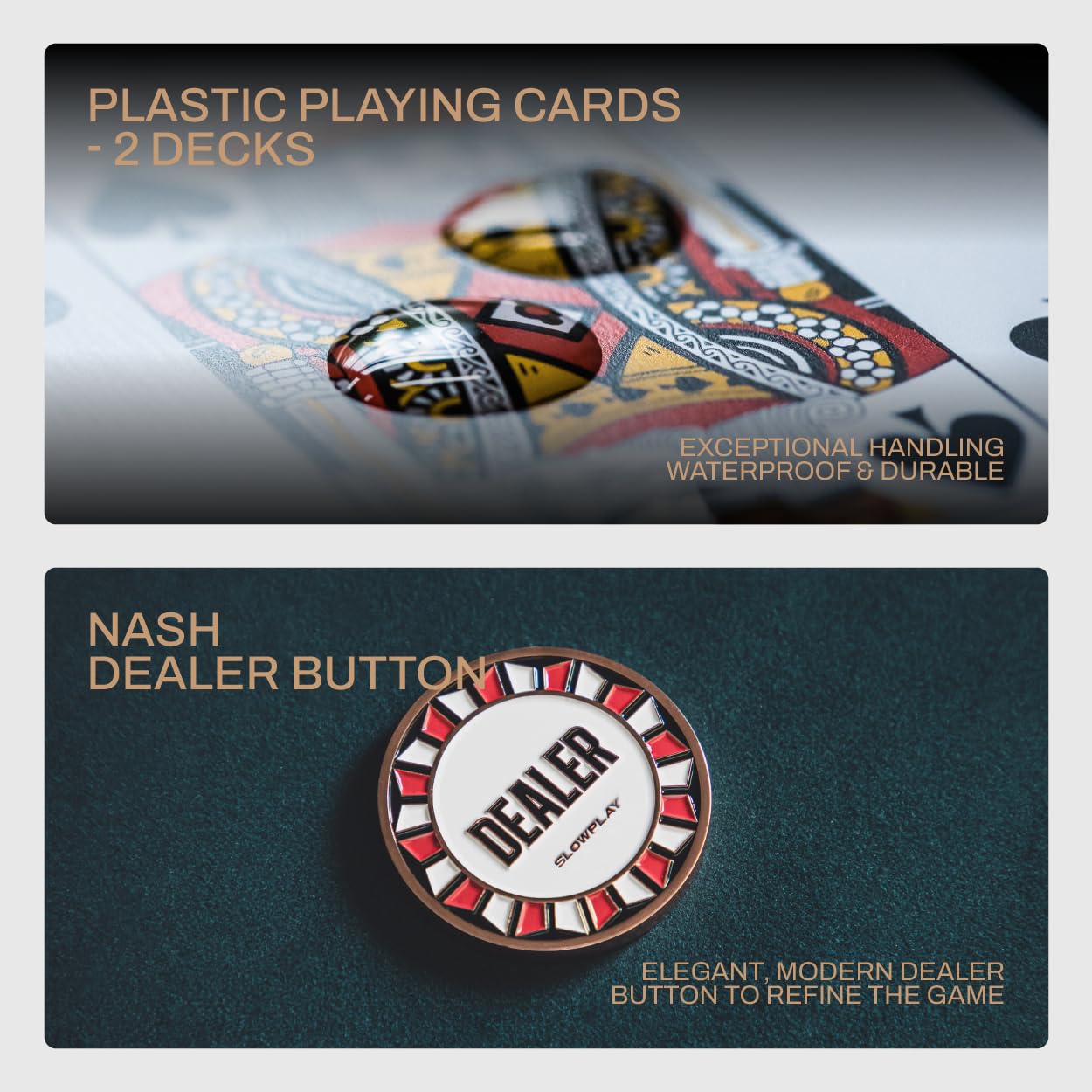 SLOWPLAY Nash 14g Clay Poker Chips Set - 300/500 PCS Texas Hold'em Poker Chips with Premium German Polycarbonate Case | Durable Casino Style Chips for Home Games, Poker Nights & Tournaments | Perfect Gift for Poker Players & Card Game Enthusiasts