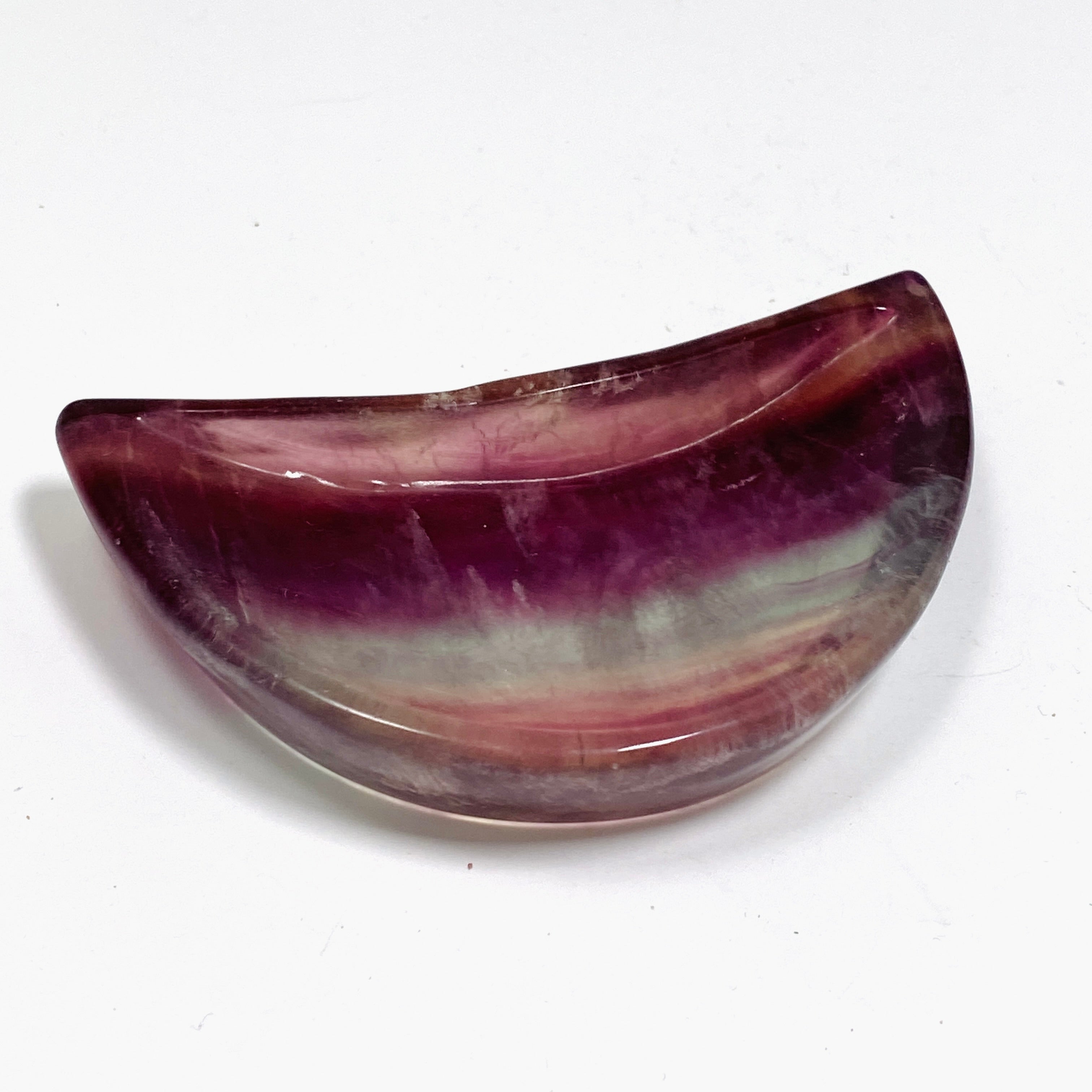Fluorite Moon Bowl FMB 01 - Handmade Crystal Healing Bowl for Meditation, Yoga & Home Decor | Perfect for Spiritual Healing, Chakra Balancing & Positive Energy
