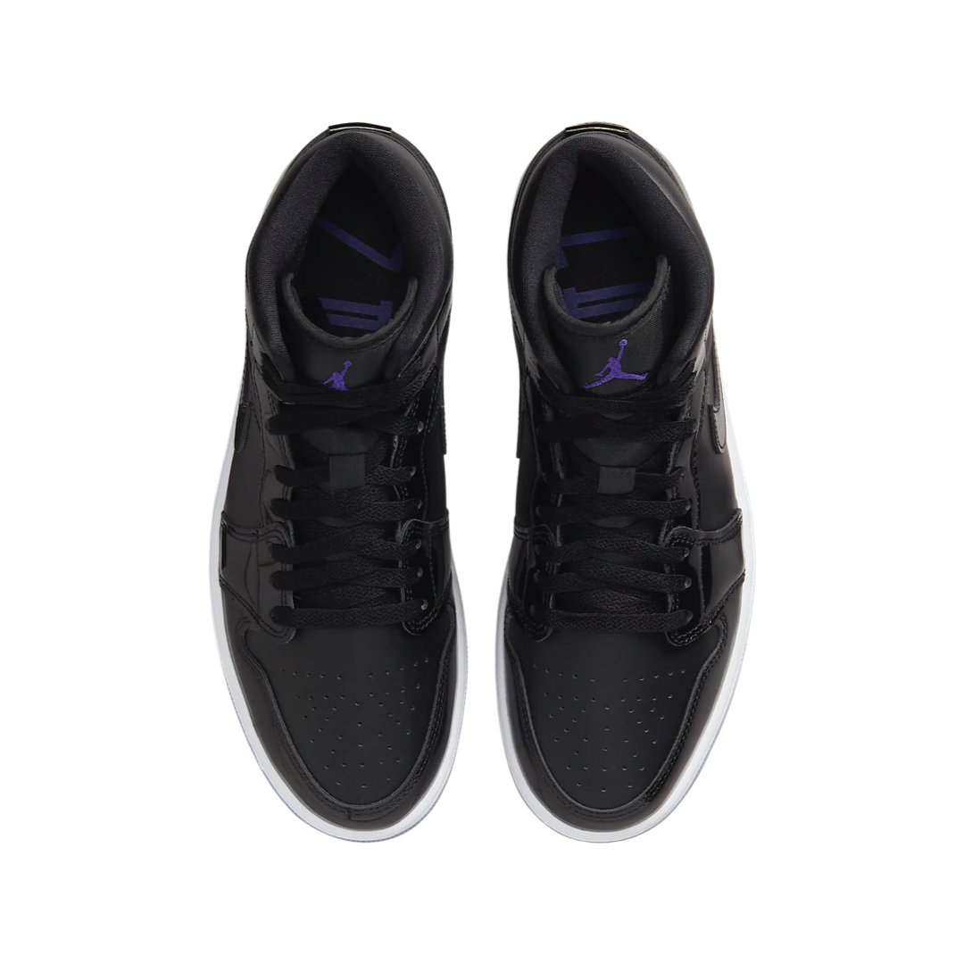Air Jordan 1 Mid SE Basketball Shoes - Space Jam Black/Dark Concord/White - Men's High-Top Sneakers for Casual Wear & Street Fashion