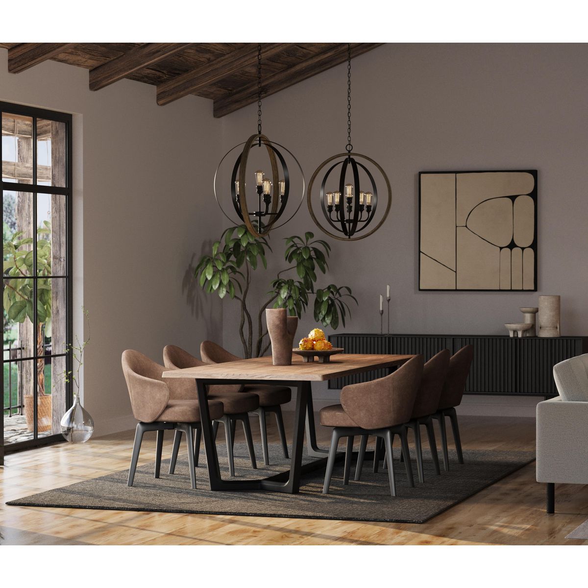 Conestee Collection 6-Light Modern Pendant Lighting Fixture for Dining Room, Kitchen Island, and Living Room Decor