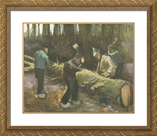 Gold Ornate Wood Frame with Double Matting