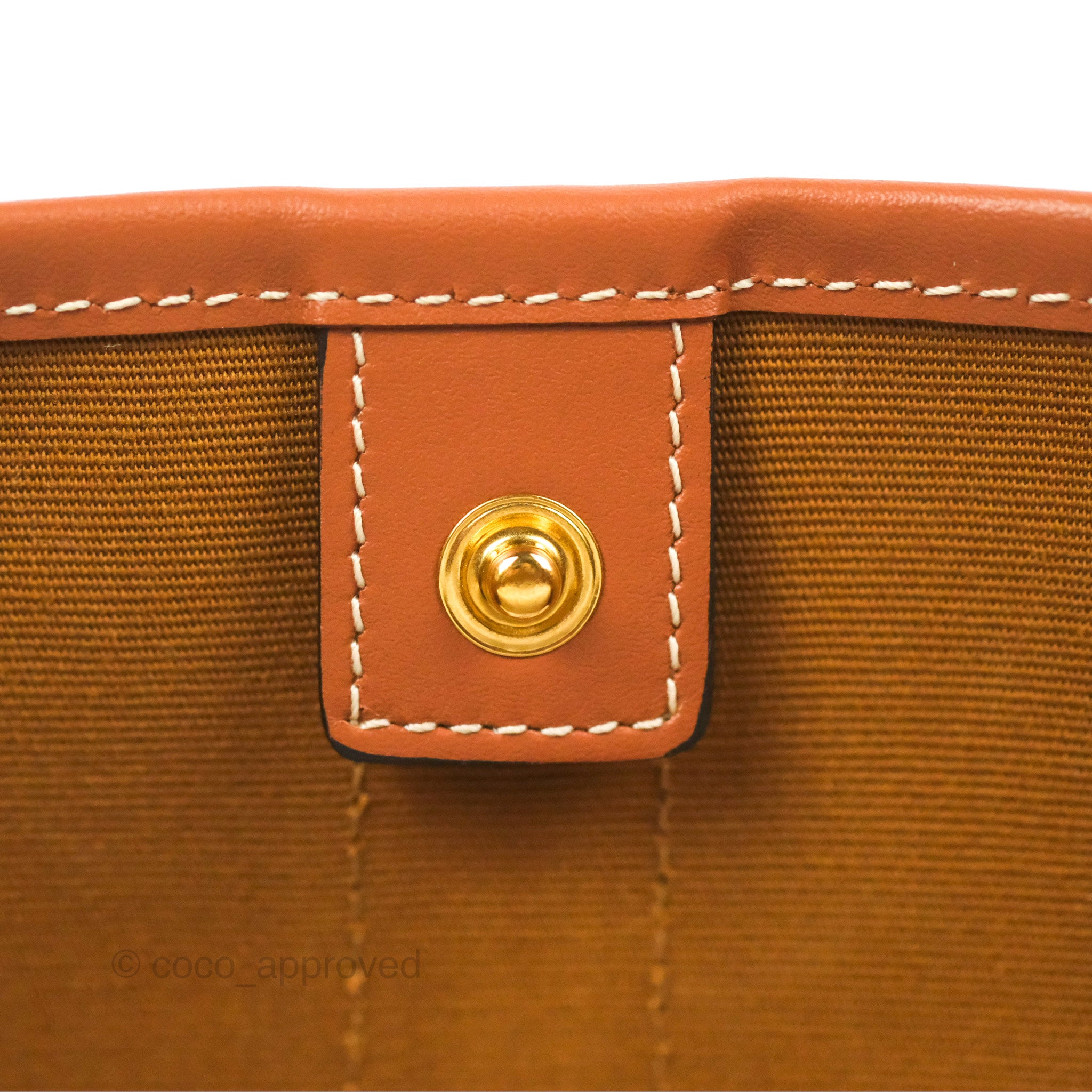 Celine Small Bucket Bag in Triomphe Canvas & Tan Calfskin Leather - Perfect for Everyday Use, Work & Travel