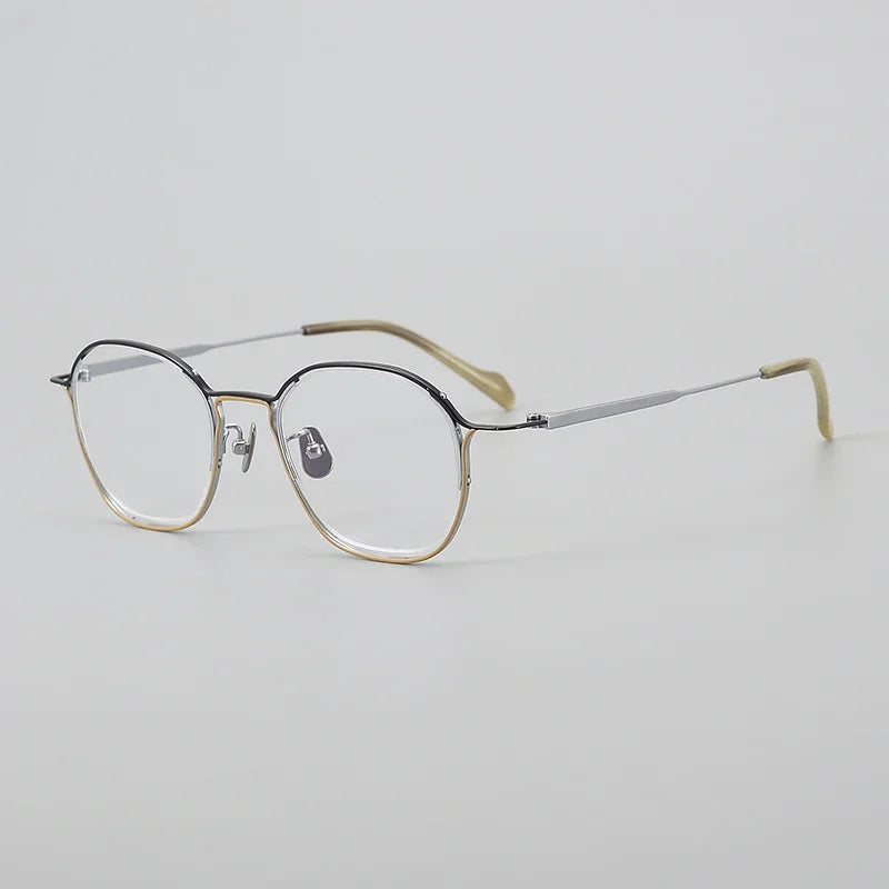 Aror Unisex Full Rim Flat Top Square Titanium Eyeglasses Frame 24091 - Lightweight Durable Glasses for Work, Reading & Fashion