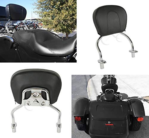 Detachable Sissy Bar Pad & Backrest for Harley Freewheeler FLRT (2015-2025) & Road Glide 3 FLTRT (2023-2025) - Comfortable Motorcycle Passenger Back Support - Perfect for Long Rides & Touring