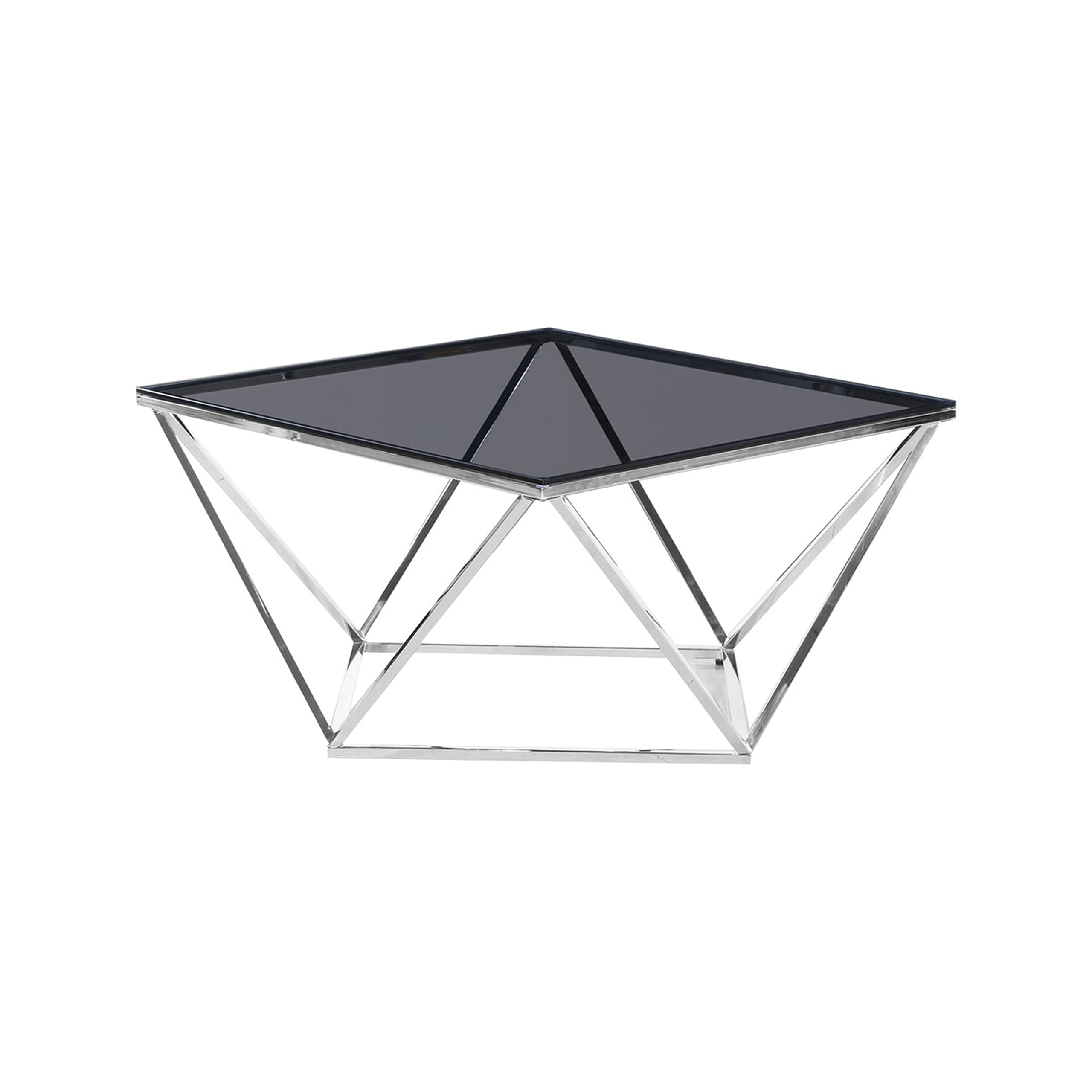 Premium E40 Silver Coffee Table - Modern Living Room Furniture for Home & Office - Perfect for Entertaining, Relaxing & Decorating