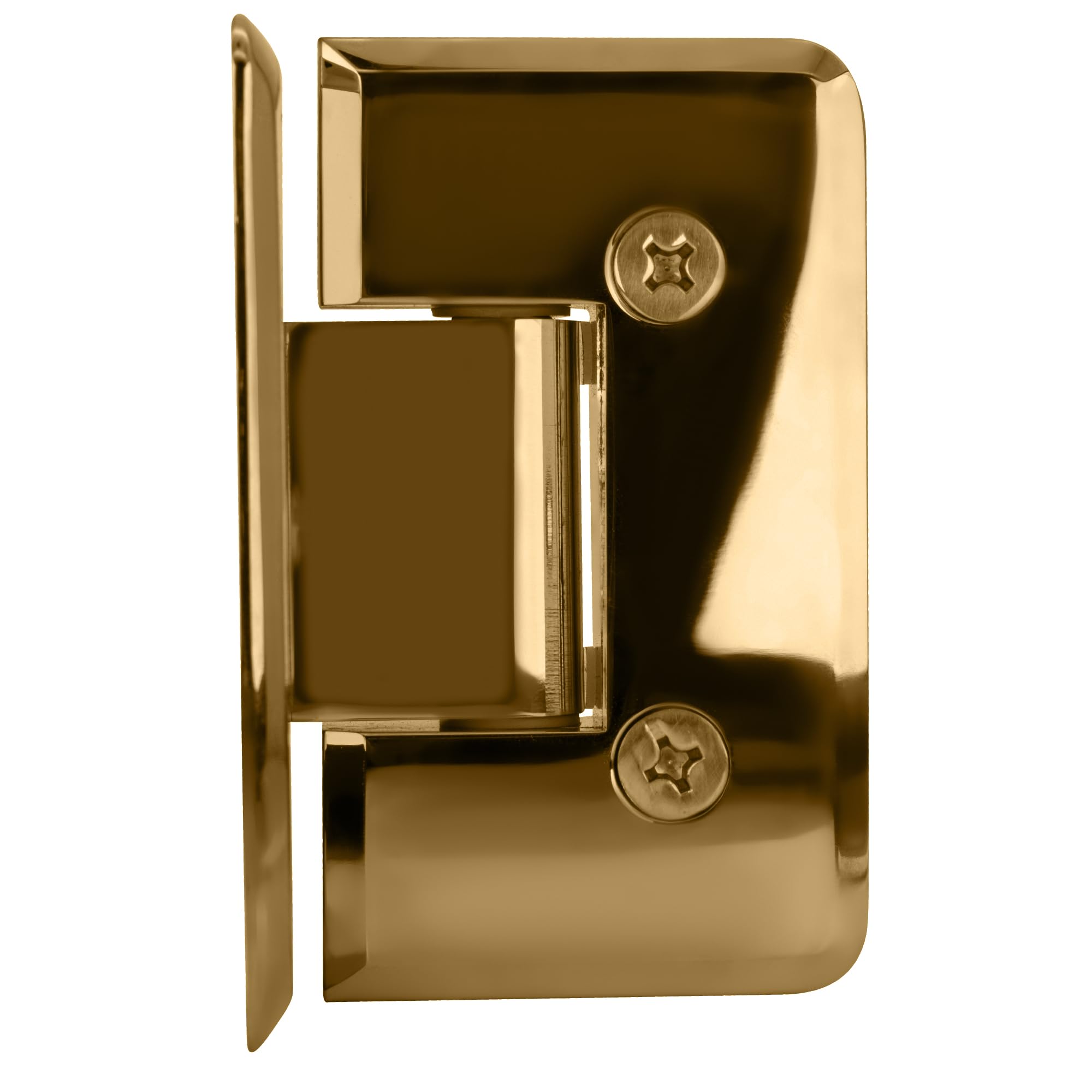 CRL 044 Series Gold Plated Wall Mount Offset Back Plate Hinge - Premium Bathroom & Cabinet Hardware for Doors - Perfect for Modern Home & Office Decor