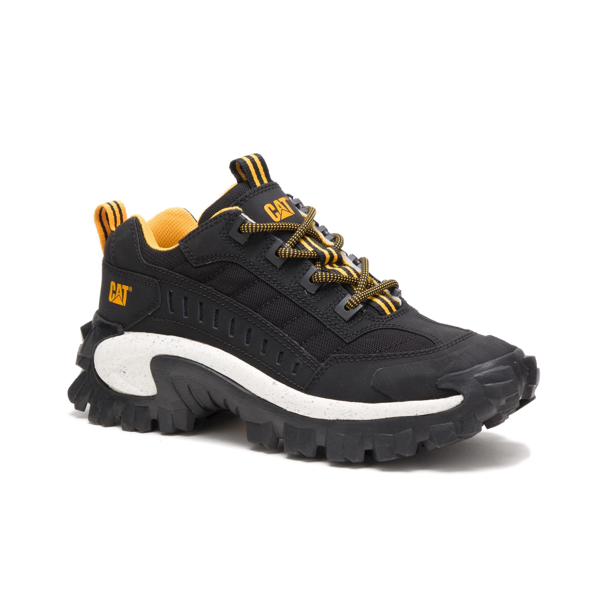 Cat Footwear Unisex Intruder Sneaker - Black/Black - Men's Size 6 US | Durable Work Shoes for Construction, Hiking & Outdoor Activities