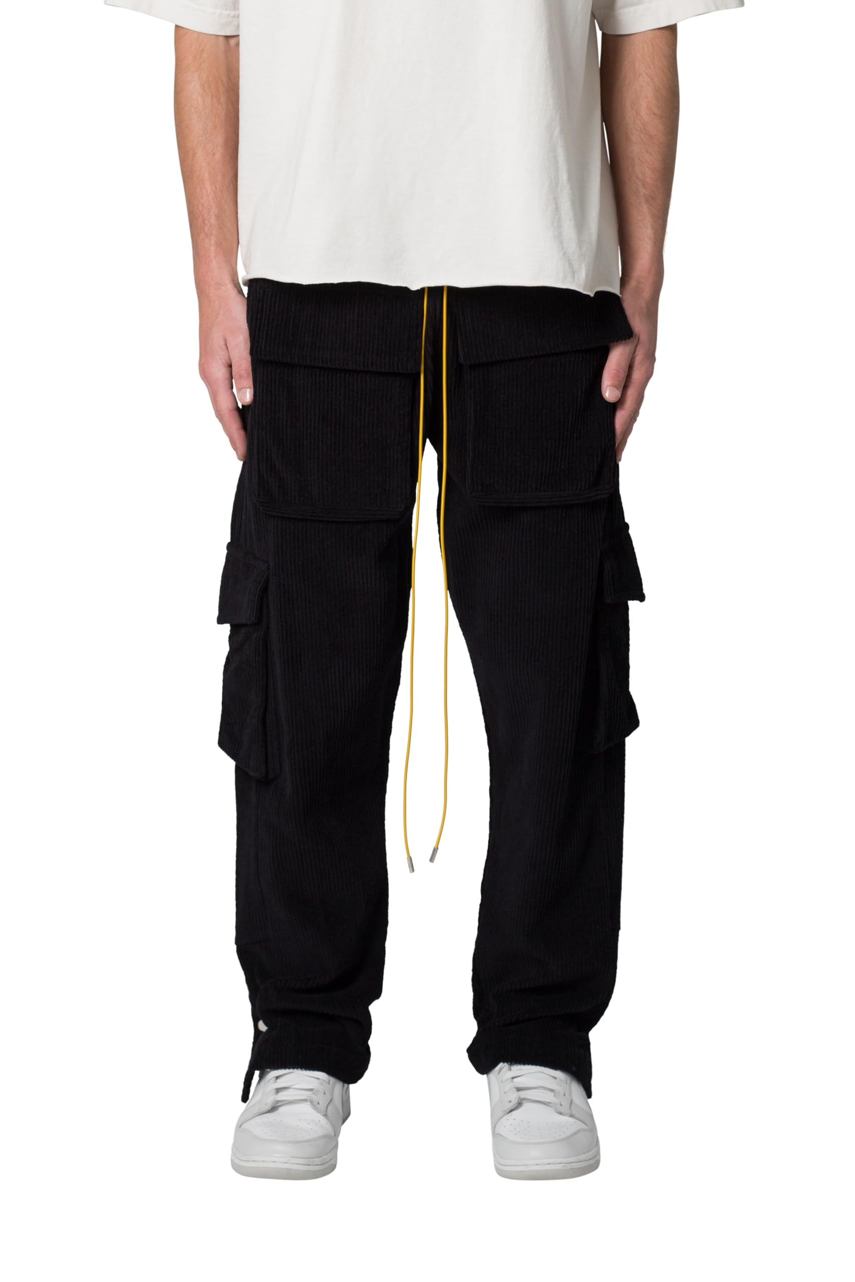 mnml Men's Corduroy Snap II Cargo Pants - Stylish & Comfortable Utility Pants for Streetwear, Casual Outfits & Urban Fashion | Perfect for Everyday Wear, Work & Outdoor Activities