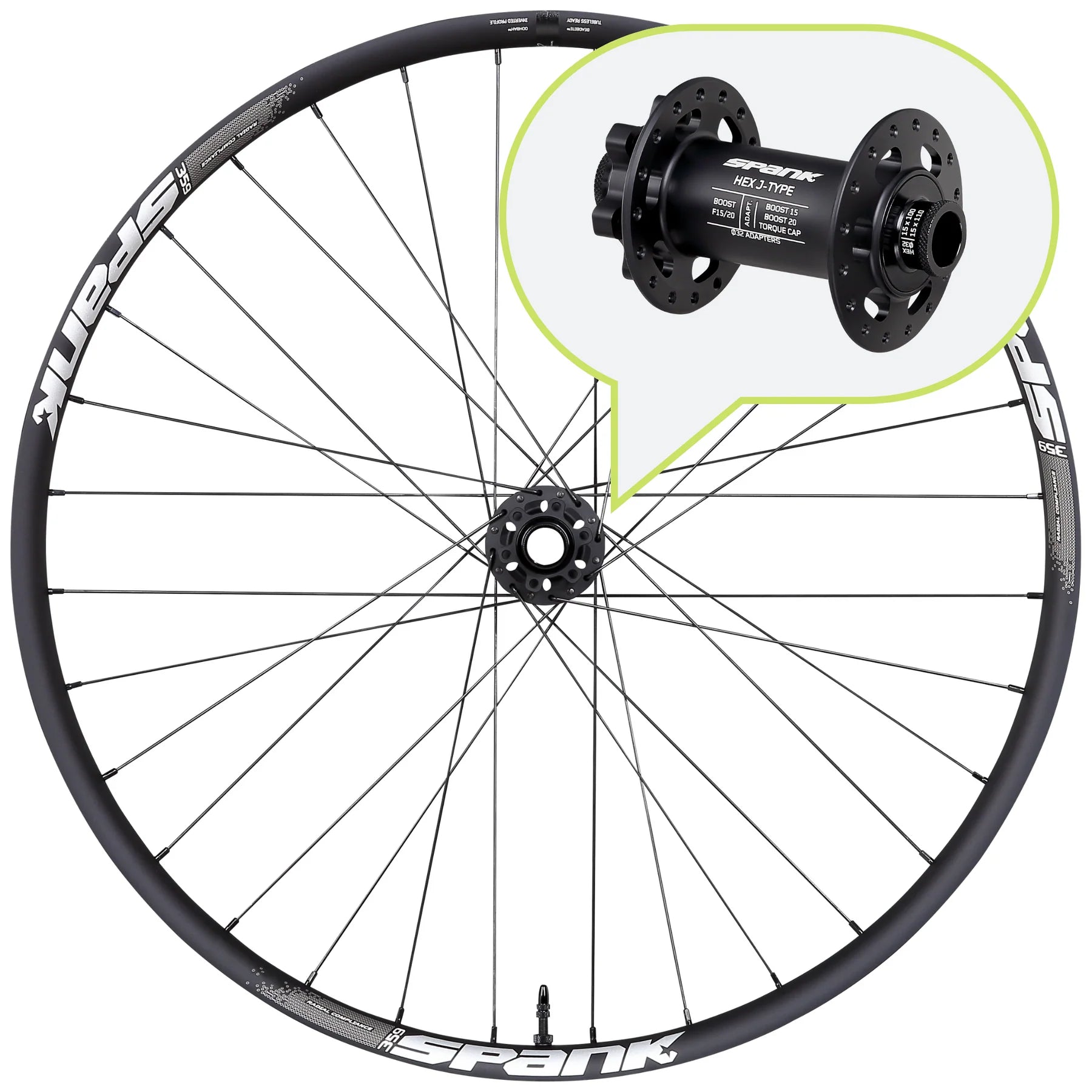 Spank 359 Front Wheel - High-Performance Mountain Bike Wheel for Trail & Enduro Riding - Durable & Lightweight Alloy Rim for Off-Road Cycling Adventures