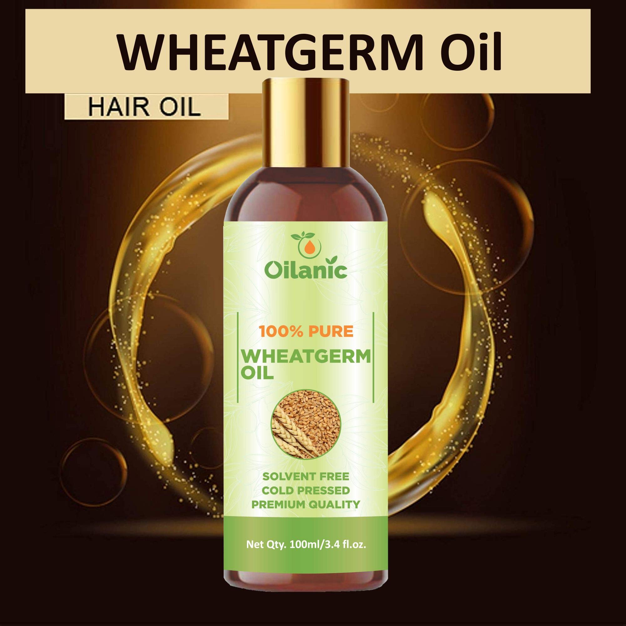 Oilanic 100% Pure & Natural Flaxseed Oil & Wheatgerm Oil Combo Pack - 2 Bottles (100ml Each, Total 200ml) - Supports Heart Health, Skin & Hair Care - Perfect for Smoothies, Salads & Cooking