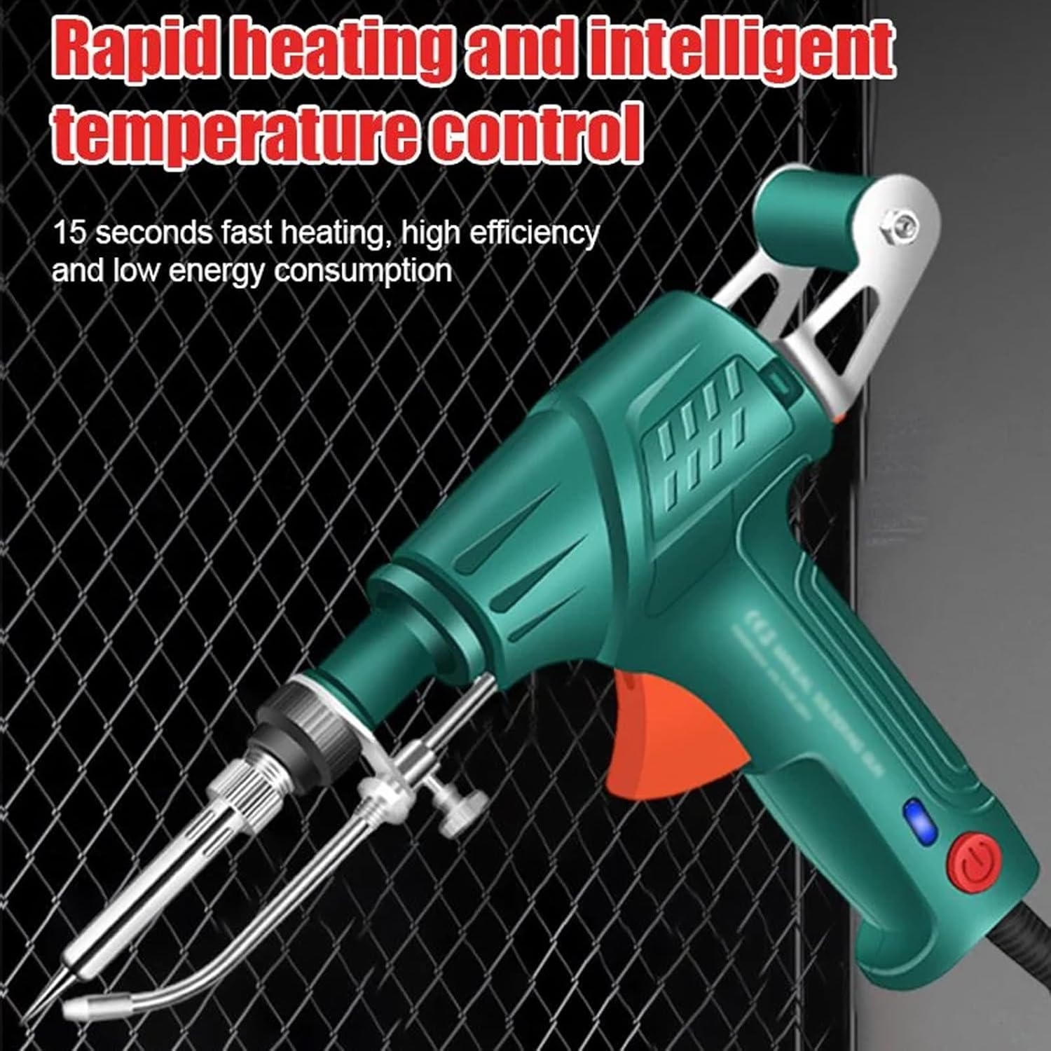 60W Multi-Function Soldering Iron Gun Kit - Electric Corded Soldering Tool with External Heating for DIY Electronics Repair, Circuit Board Fixing & Home Appliance Maintenance (Green, Gun Style) - Perfect for Hobbyists, Technicians & Home Improvement Projects