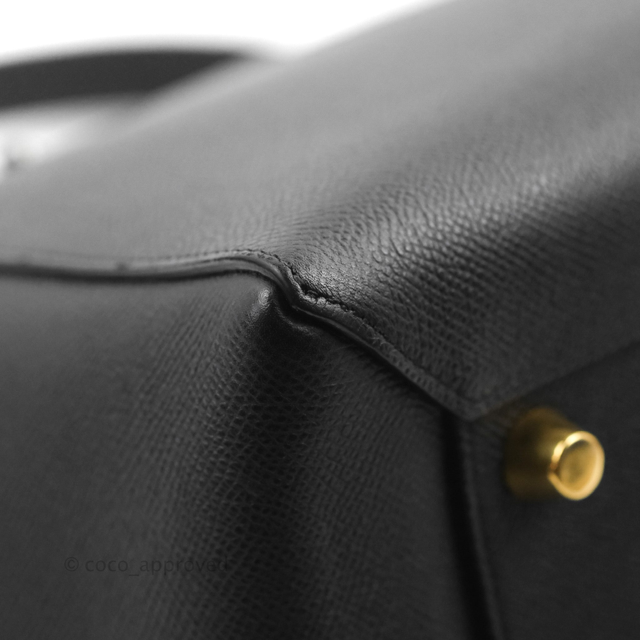 Celine Mini Belt Bag in Black Grained Calfskin with Gold Hardware - Perfect for Everyday Use, Travel & Fashion Accessories