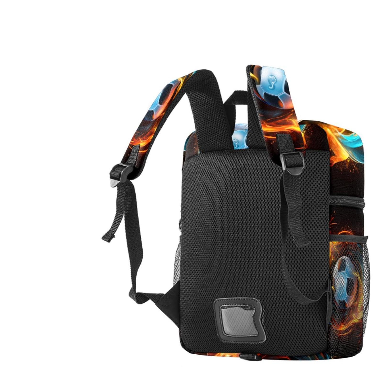 Best Travel Backpack for Women & Men - Lightweight Durable Hiking Backpack with Flaming Football Design - Perfect for Camping, School & Outdoor Adventures