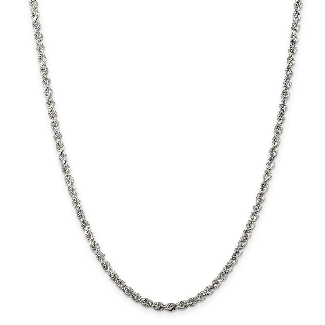 Sterling Silver Solid Heavy Rope Chain Necklace, Bracelet or Anklet - Durable Jewelry for Men & Women - Perfect for Everyday Wear, Gifts & Special Occasions