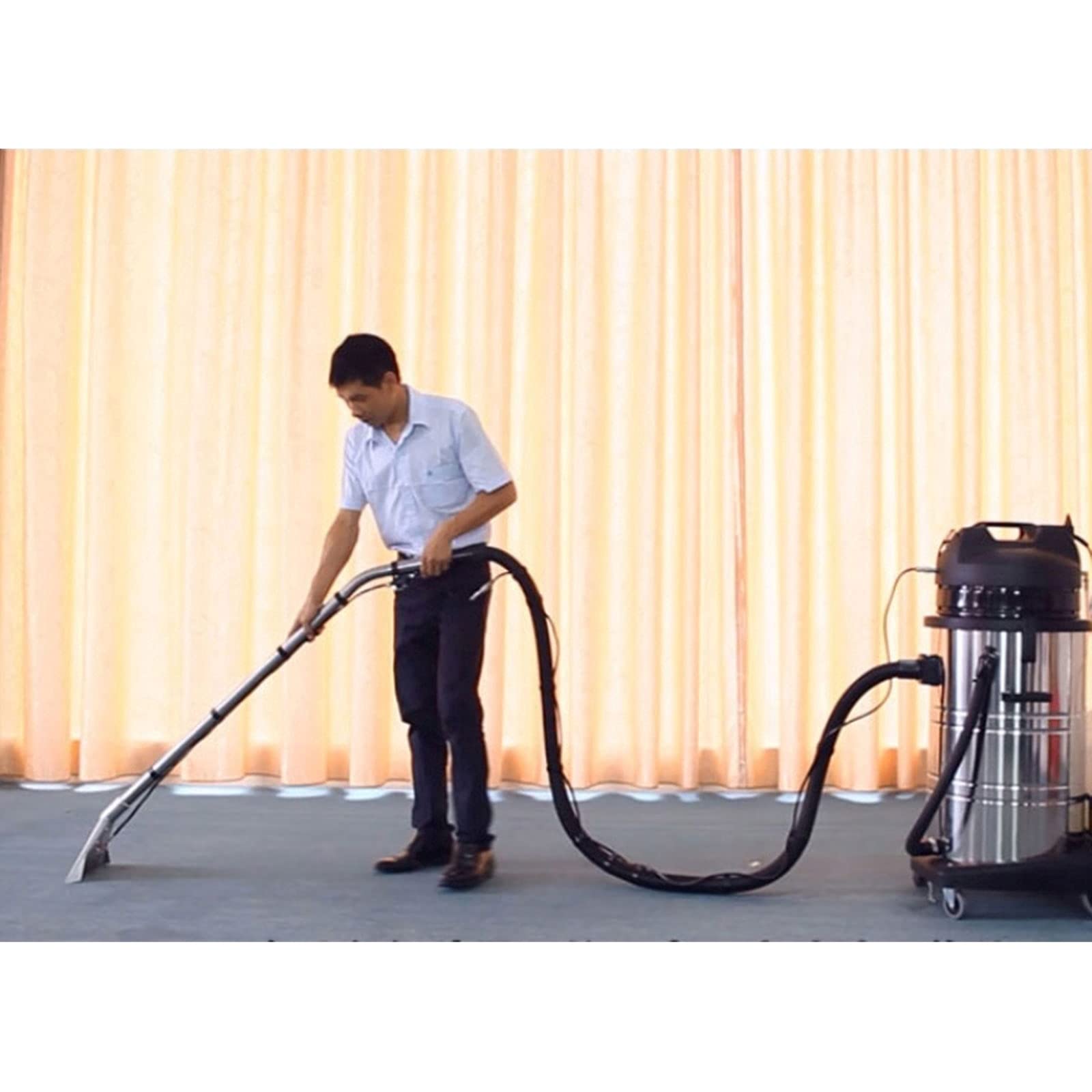 CNCEST 110V 2110W Commercial Portable Carpet Cleaning Machine - 3-in-1 Stainless Steel Wet/Dry Vacuum Cleaner with 60L Dust Collector & Air Cooling System - Ideal for Home, Office, and Commercial Carpet Cleaning