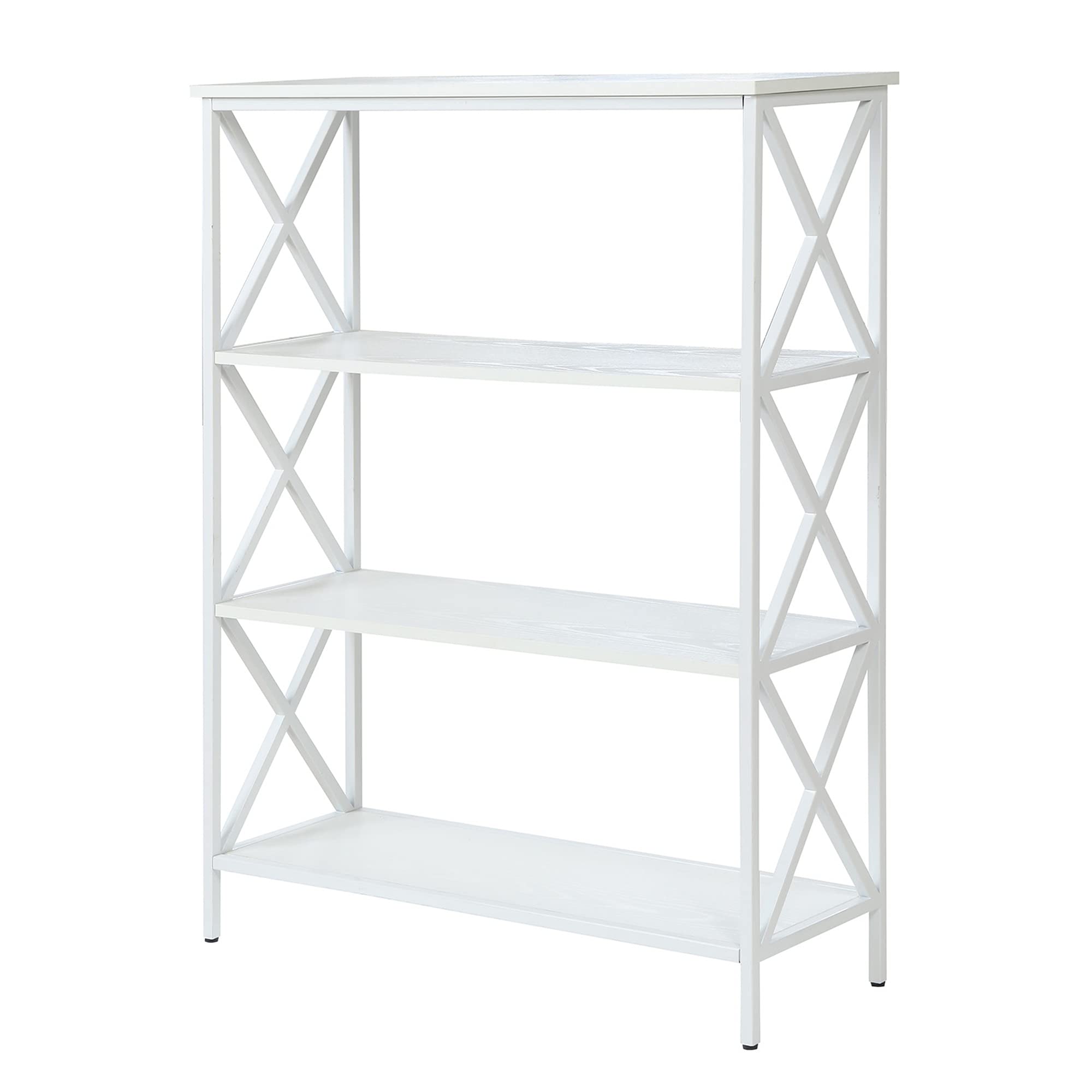 Ergode Tucson 4-Tier Wooden Bookcase - Sturdy Bookshelf for Home Office, Living Room & Bedroom - Perfect for Organizing Books, Decor & Storage Needs