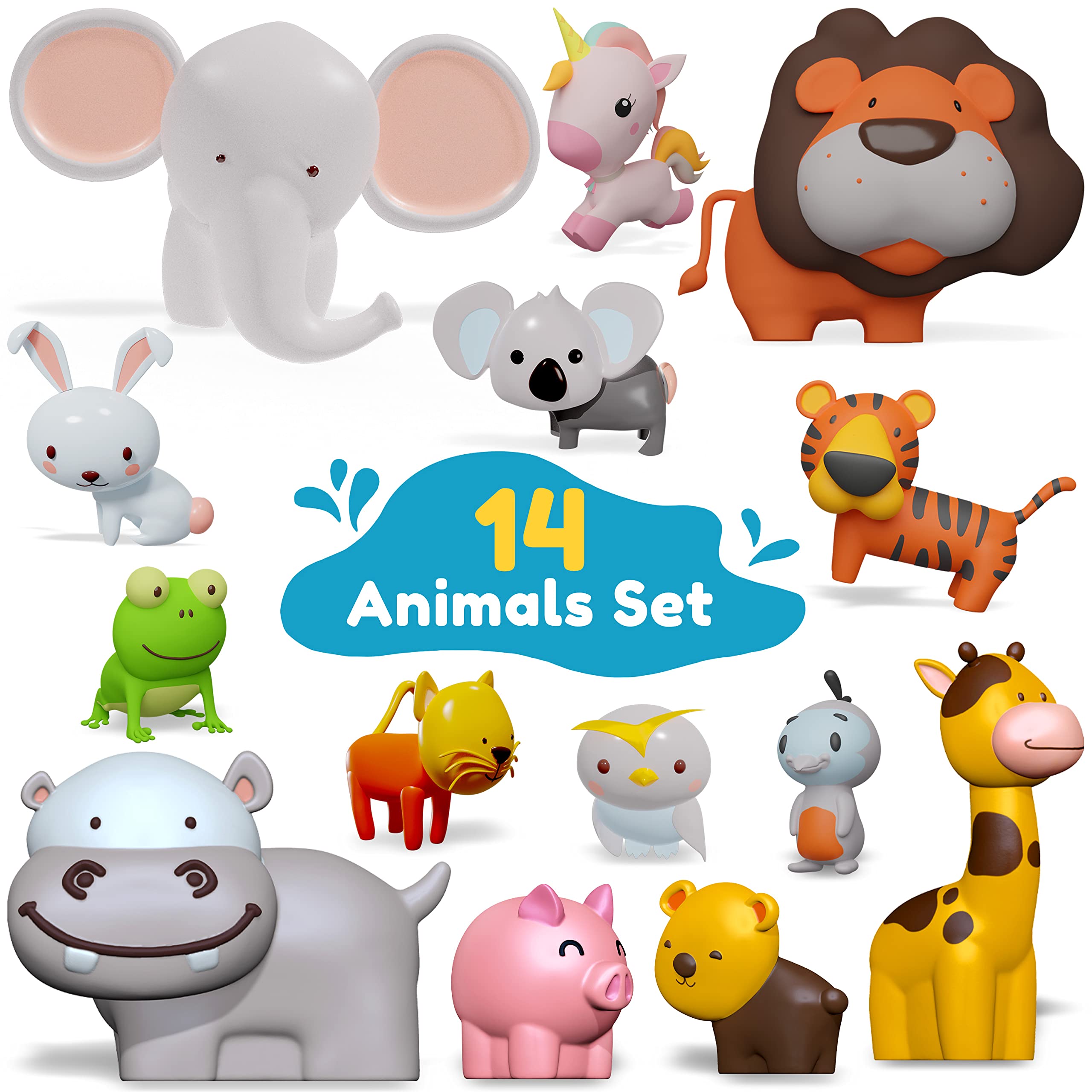 Mold-Free Baby Bath Toys - BPA-Free, Dishwasher-Safe for Tub & Pool Play