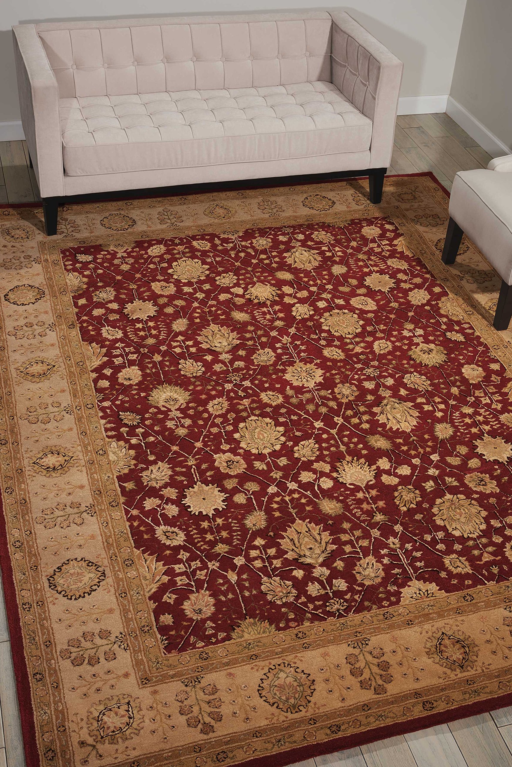 Nourison 3000 Persian Red 8x10 Area Rug - Easy Cleaning, Non-Shedding, Stain Resistant - Perfect for Bedroom, Living Room, Dining Room & Kitchen Decor | Soft & Durable for High Traffic Areas