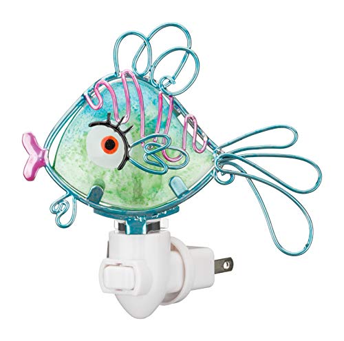 Regal's Night Light Plug-in Wall Light - Cute Fish Design for Kids & Nursery, Energy-Efficient LED Nightlight for Bedroom, Hallway, Bathroom Safety