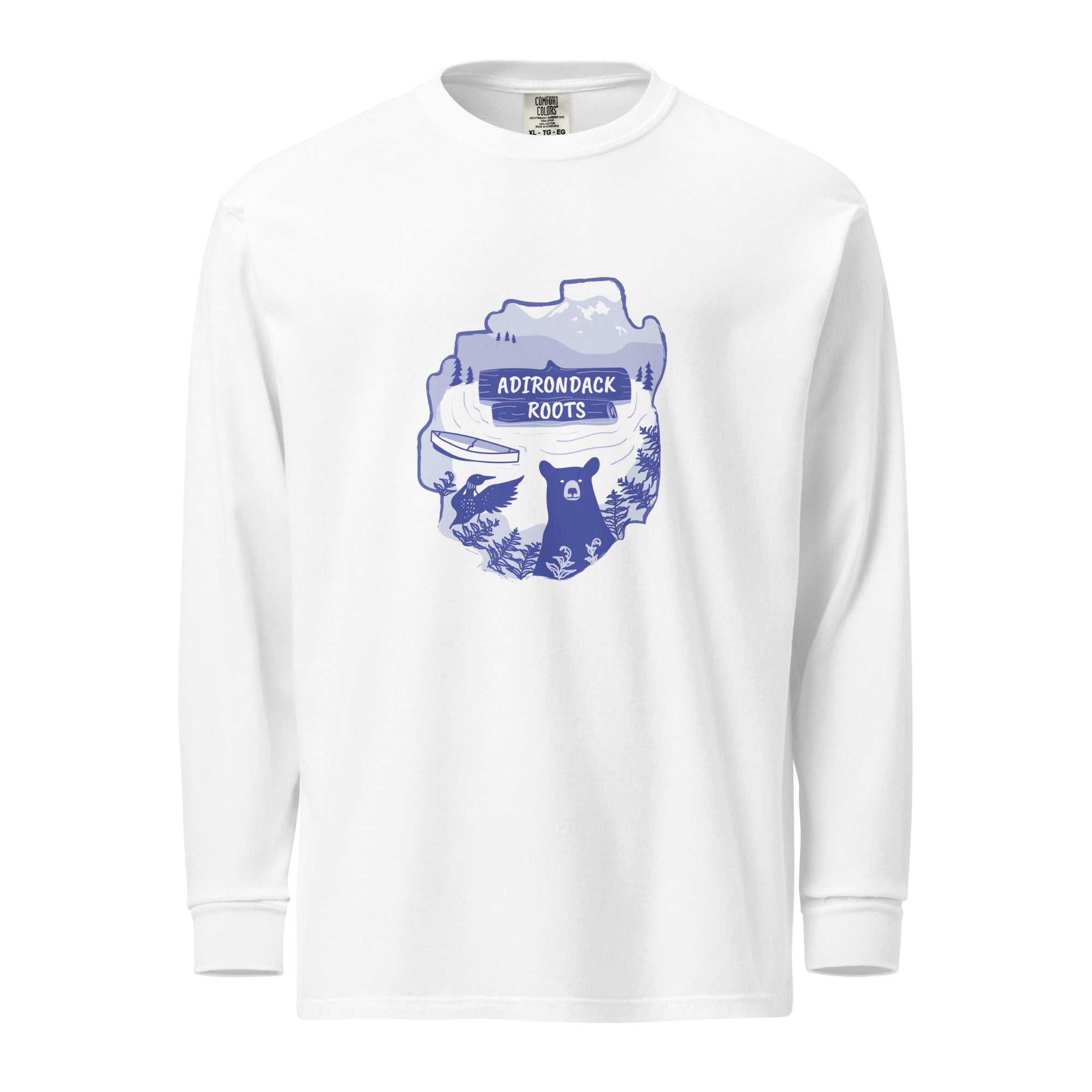 ADK Roots Premium Heavyweight Long Sleeve T-Shirt for Men - Soft Cotton Crewneck Shirt for Workout, Gym & Casual Wear
