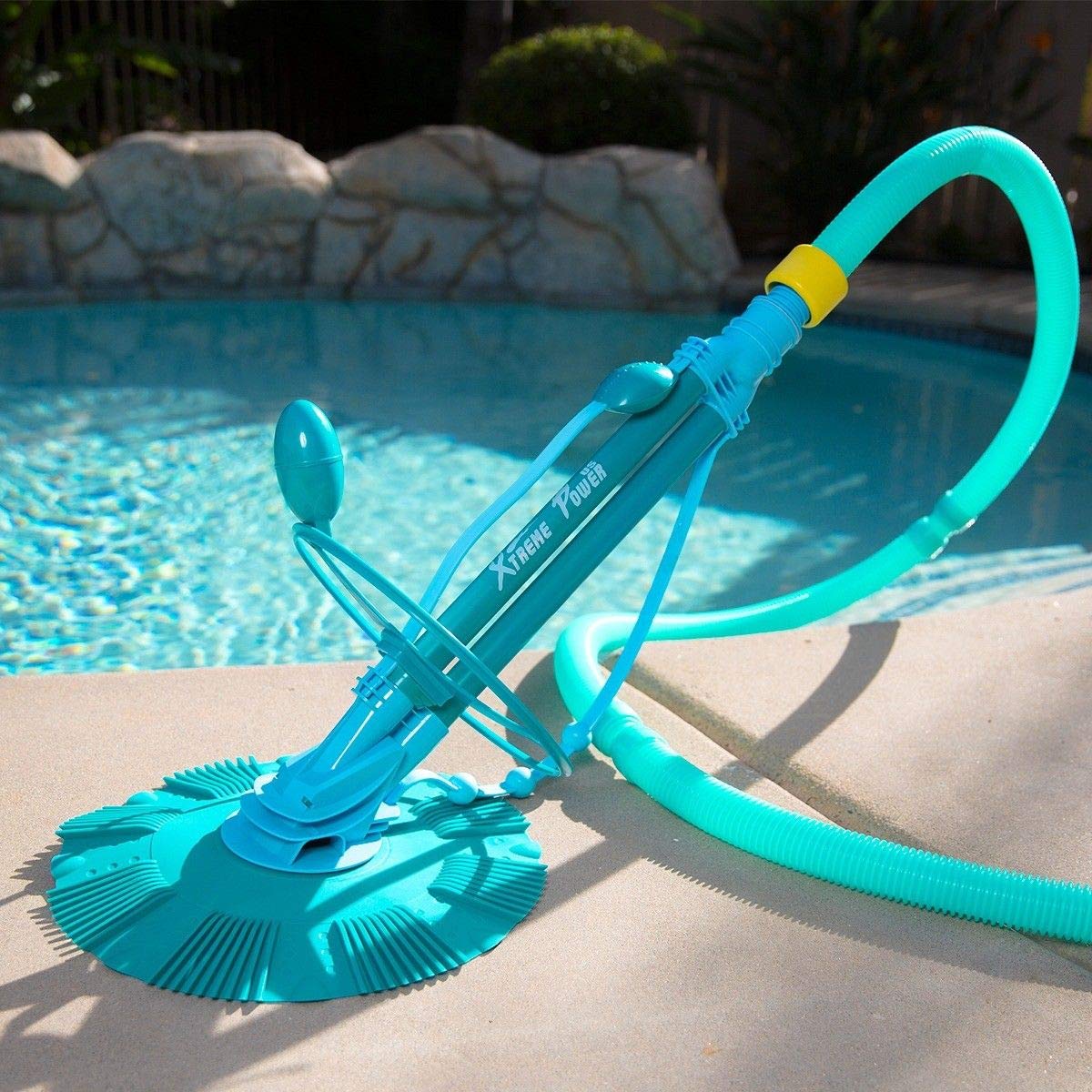 XtremepowerUS Automatic Pool Cleaner Vacuum - High Flow Robotic Pool Vacuum with Hose Set for Inground & Above Ground Pools - Ideal for Leaves, Dirt & Debris Cleaning