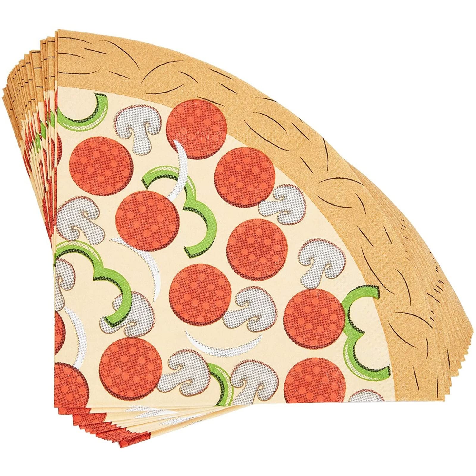 BLUE PANDA Pizza Party Supplies Kit - 24-Piece Set with Plates, Napkins & Cups for 24 Guests | Perfect for Birthday Parties, Game Nights & Family Gatherings
