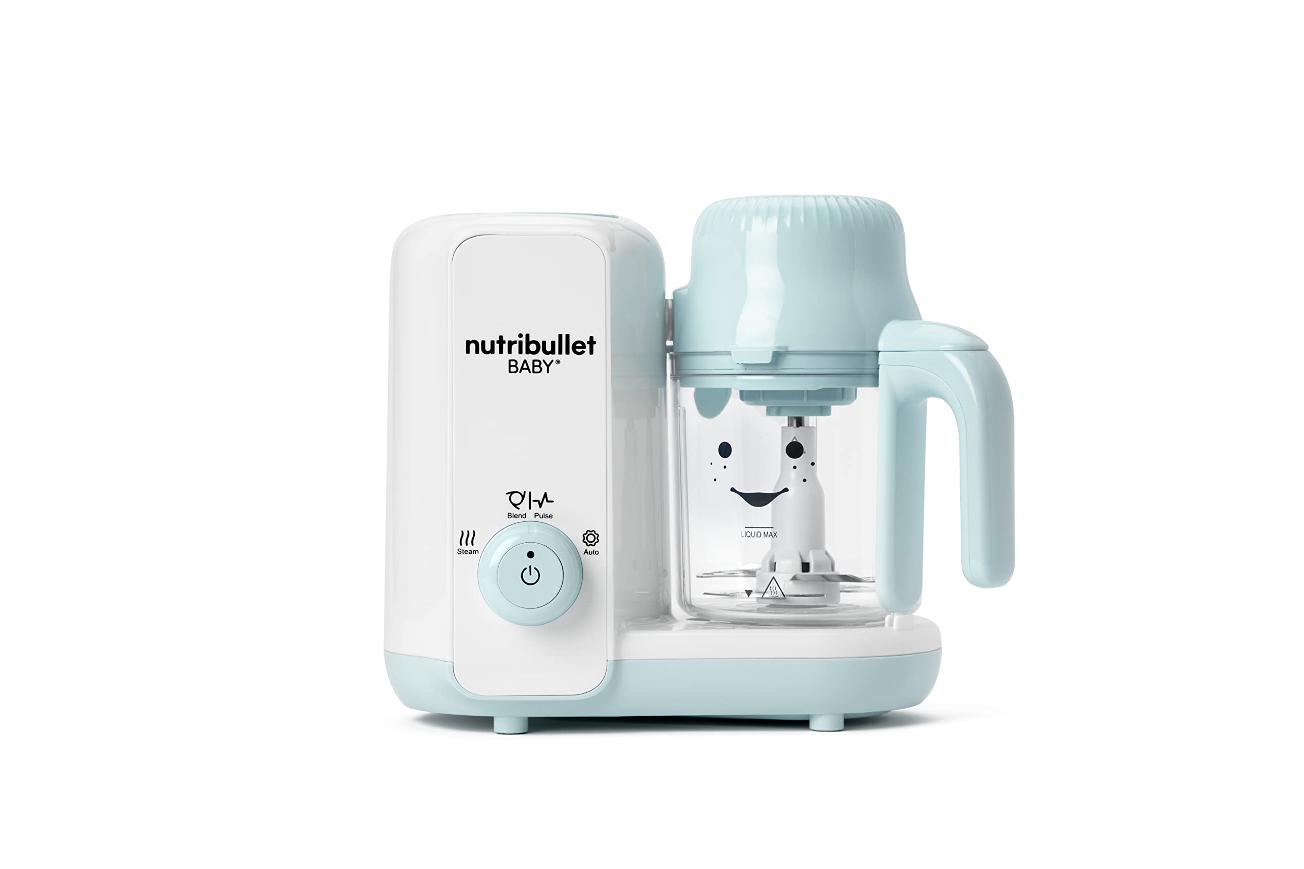 Nutribullet Baby Food Maker - 2-in-1 Steamer and Blender for Homemade Baby Food | White & Blue | Compact Size 10.63 x 7.21 x 7.56 inches | Perfect for Making Fresh Purees, Steaming Vegetables & Preparing Healthy Meals for Infants