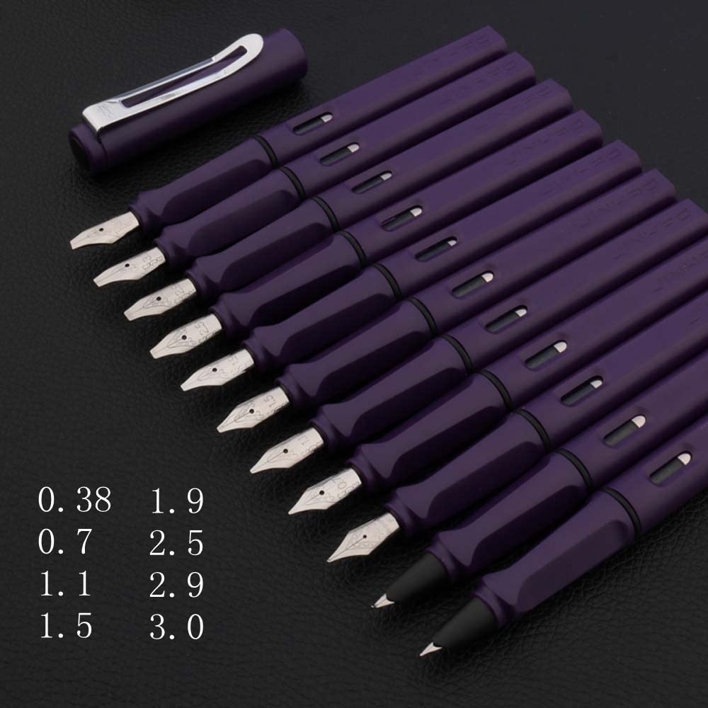 Aaronic Ltd Matte Purple Fountain Pen - Posture Correction Parallel Calligraphy Pen with Duckbill Nib for Gothic Art, Office Supplies & Stationery | Perfect for Writing, Drawing & Calligraphy Practice