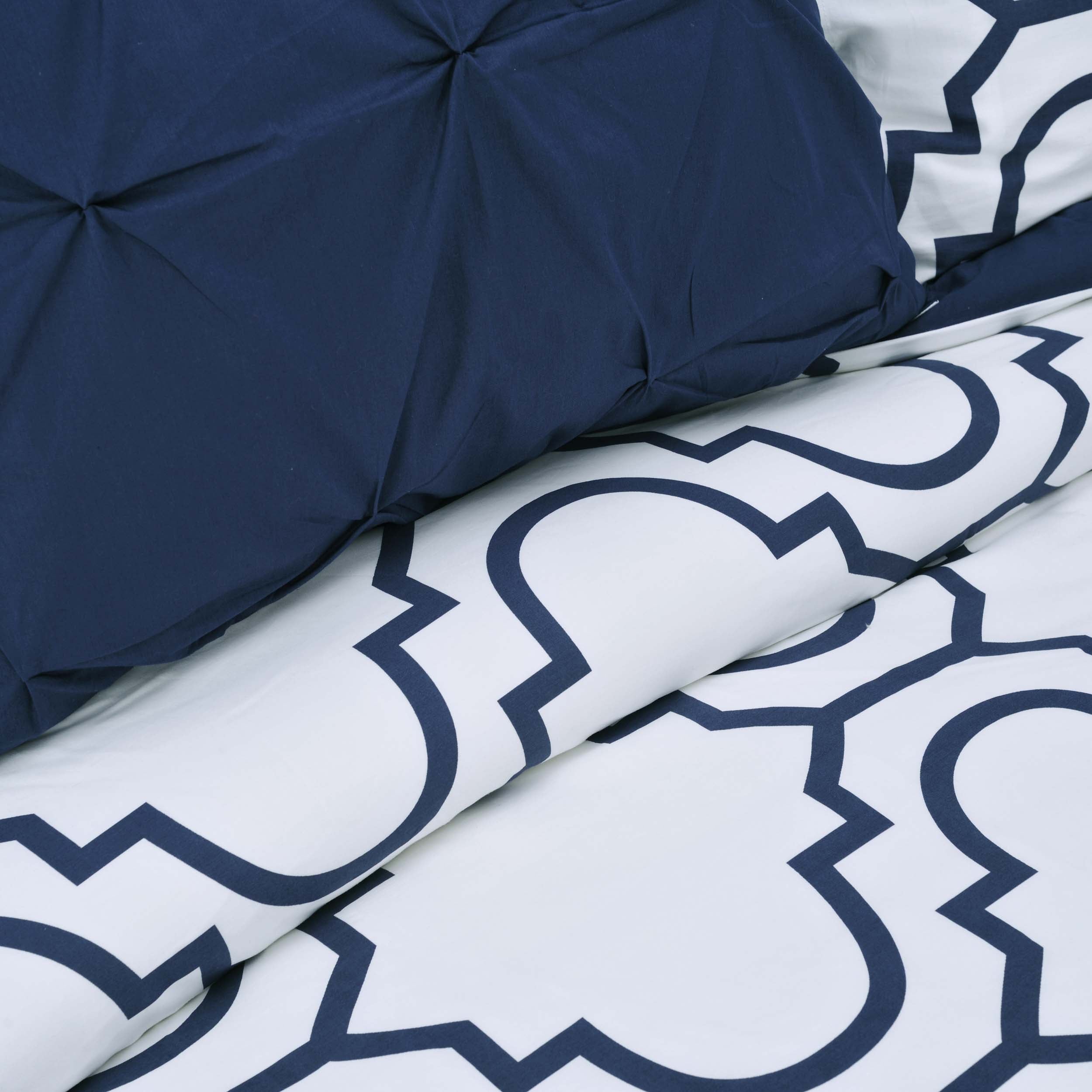 Premium Valencia Cotton Duvet Cover & Pillow Sham Set - Soft 100% Cotton Bedding Set, Breathable & Hypoallergenic - Perfect for Master Bedroom, Guest Room & Luxury Hotels