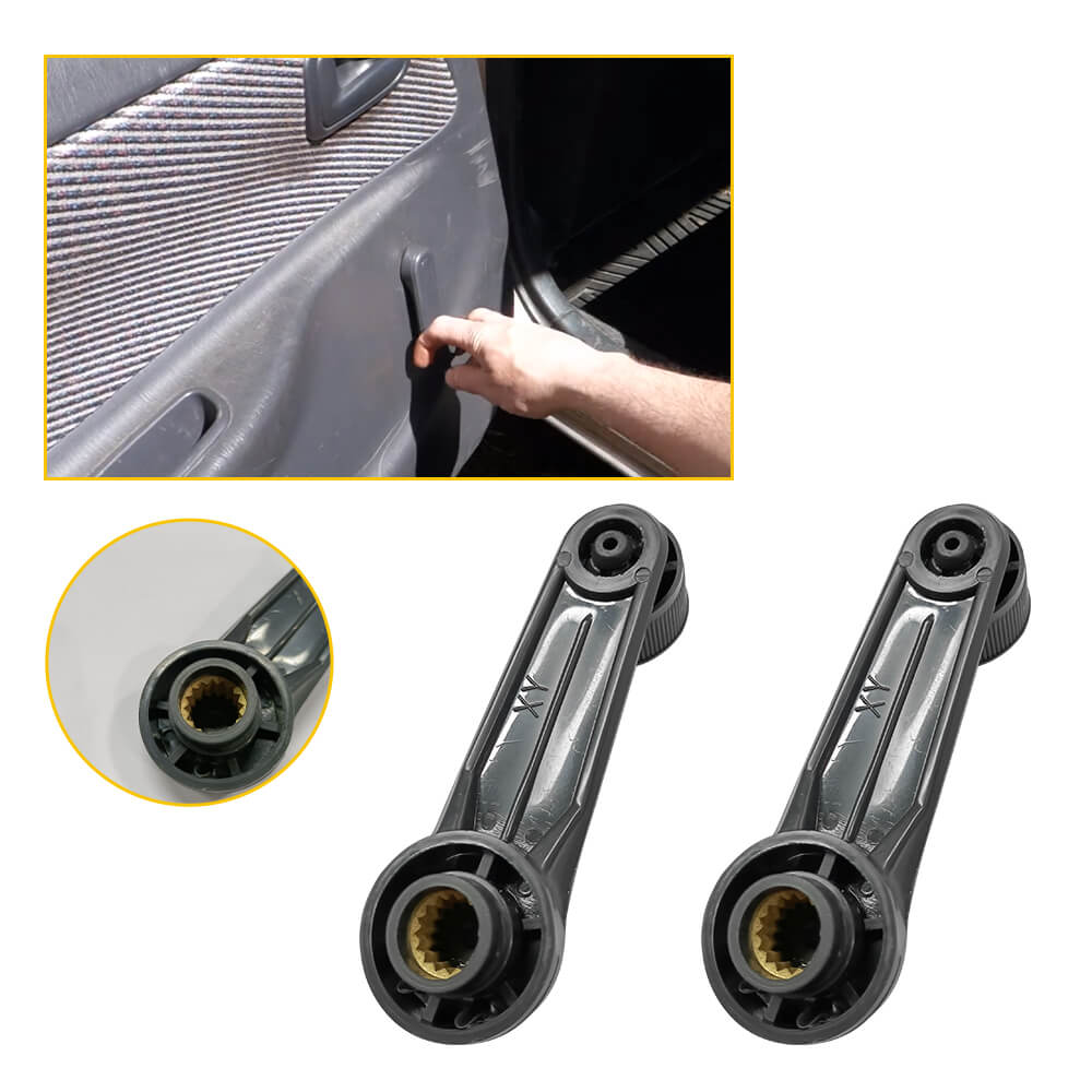 Toyota Window Crank Handle Replacement - Grey Pair Set for Corolla, Camry & RAV4 | Easy DIY Installation for Car Window Repair & Maintenance