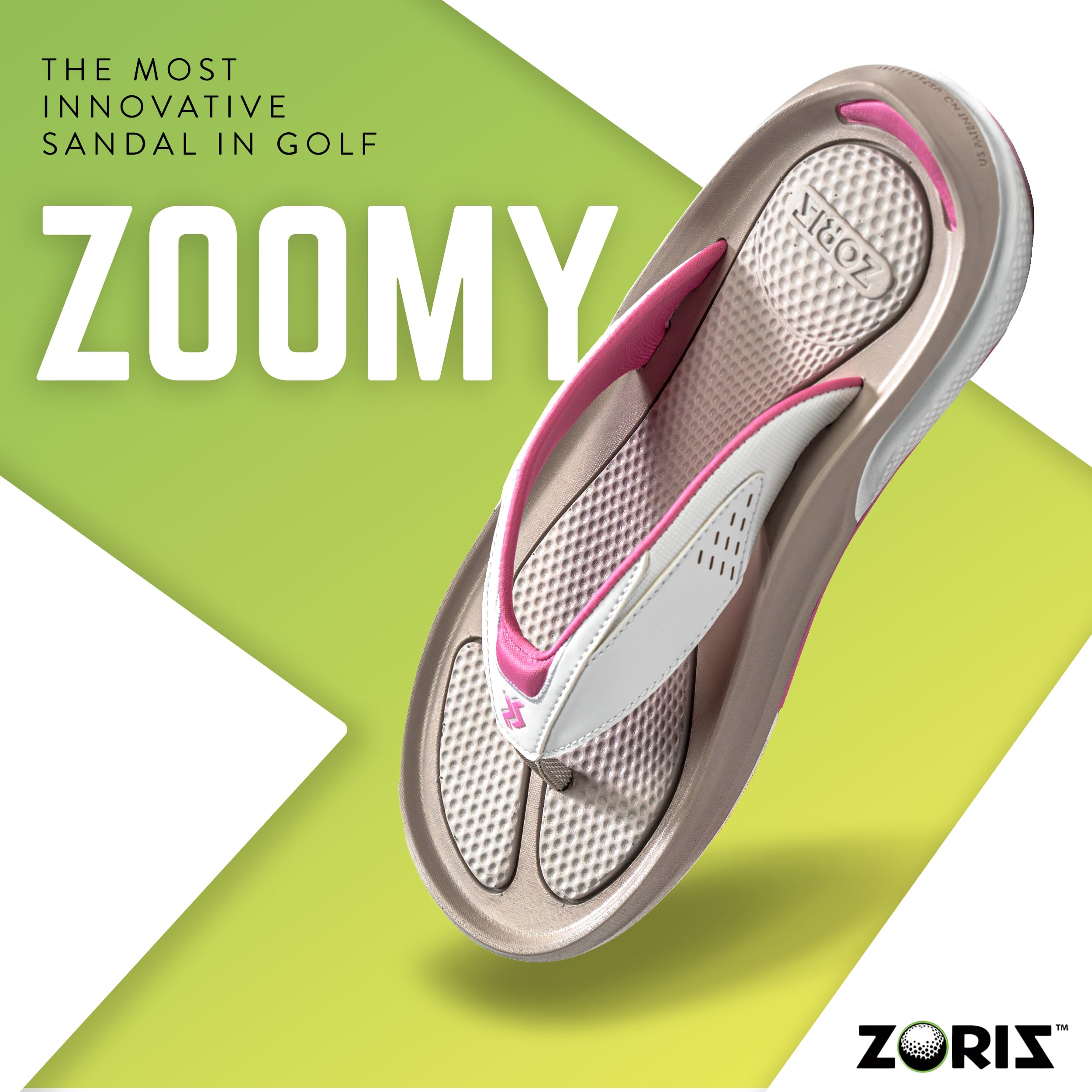 ZORIZ Zoomy Golf Sandals - Unisex Golf Flip Flops with Removable Tornado Golf Cleats - Men's & Women's Sandals for Walking, Beach, Sports & Golf Course - Perfect for Golfing, Casual Wear & Outdoor Activities