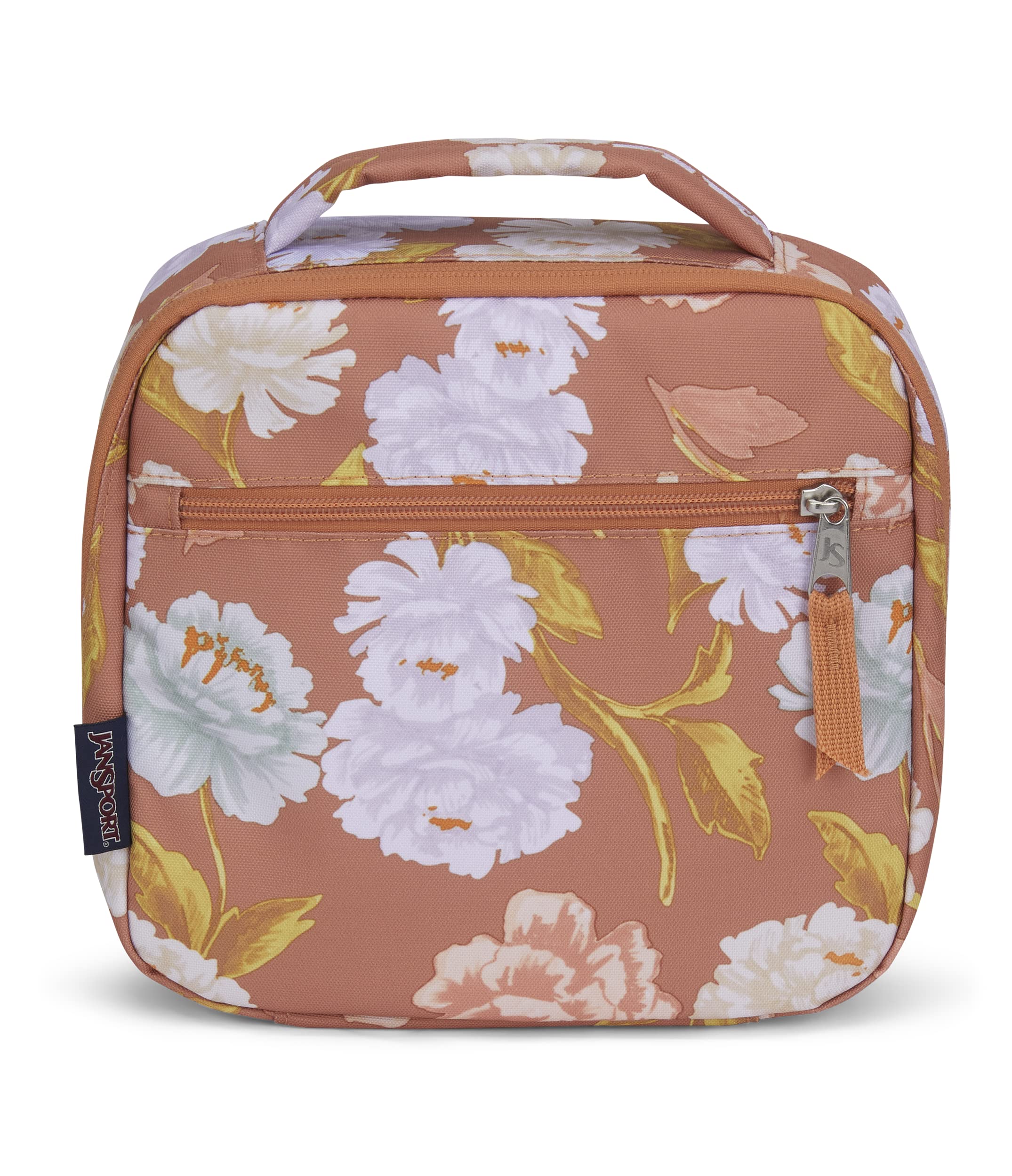 JanSport Lunch Break Insulated Cooler Bag - Leakproof Picnic Tote for Work, School & Outdoor Adventures - Grey Bouquet Design - Perfect for Picnics, Beach Trips & Camping