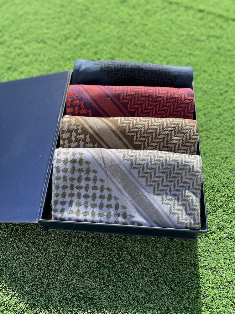 Twilight Fusion Collection 4-Piece Keffiyeh Scarf Set - Limited Edition - Perfect for Travel, Fashion & Cultural Events