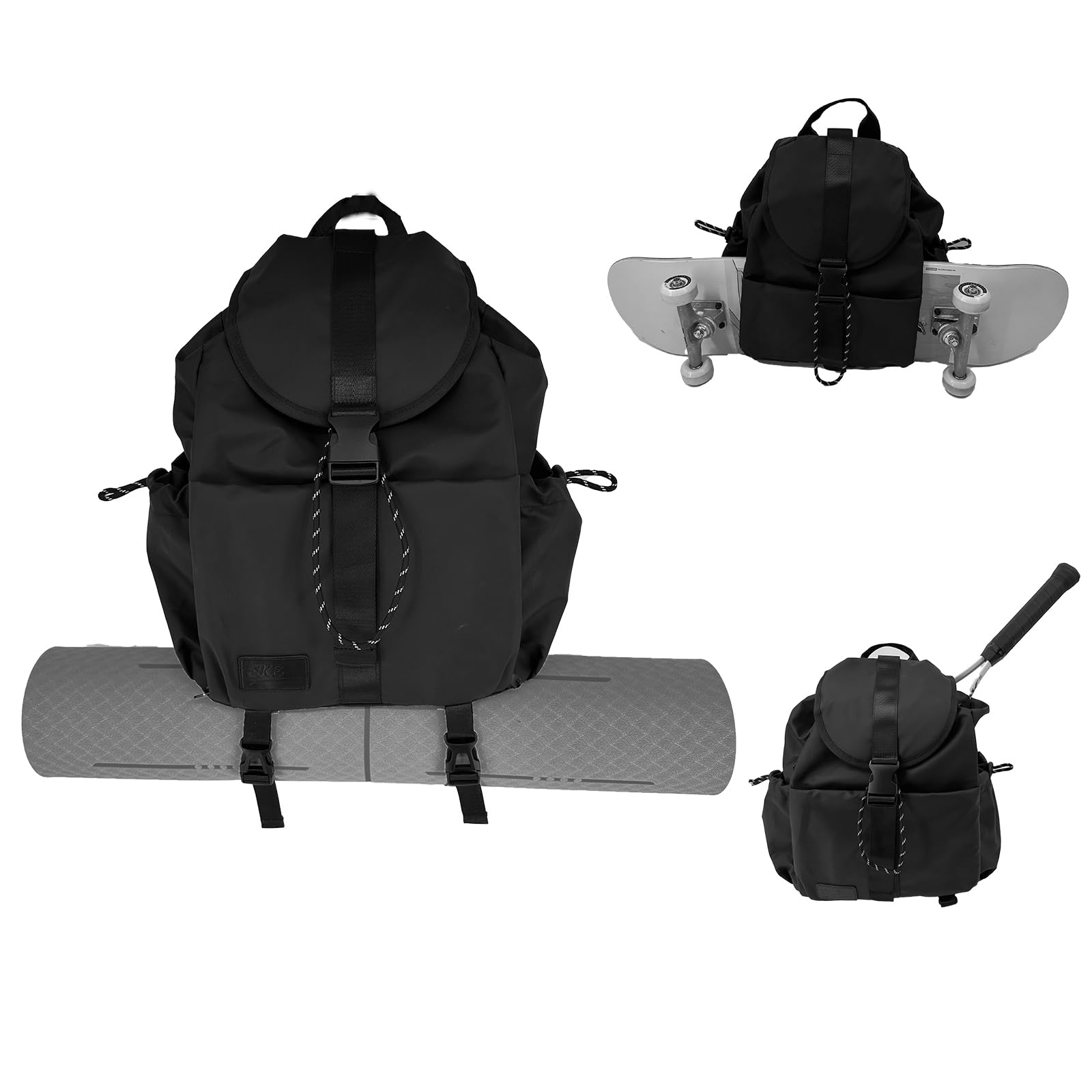 EKE Waterproof 15in Gym Backpack for Laptop, Yoga, Tennis, Travel & Commuting - Sport Gift for Women & Men (Black) - Perfect for Workouts, Office, School & Outdoor Activities