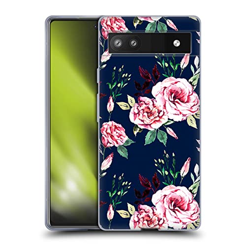Lisianthus Navy Pattern