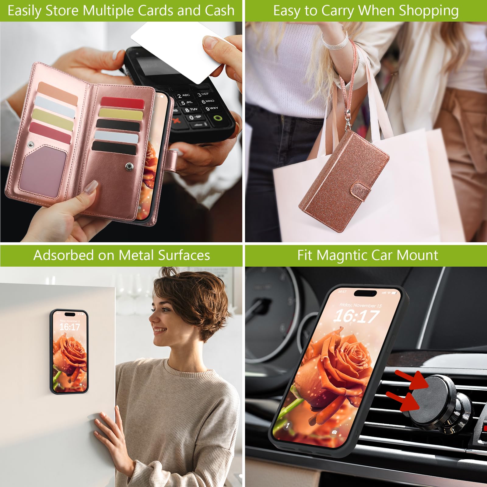 Detachable Magnetic Wallet Case for iPhone 12 Pro Max (6.7
