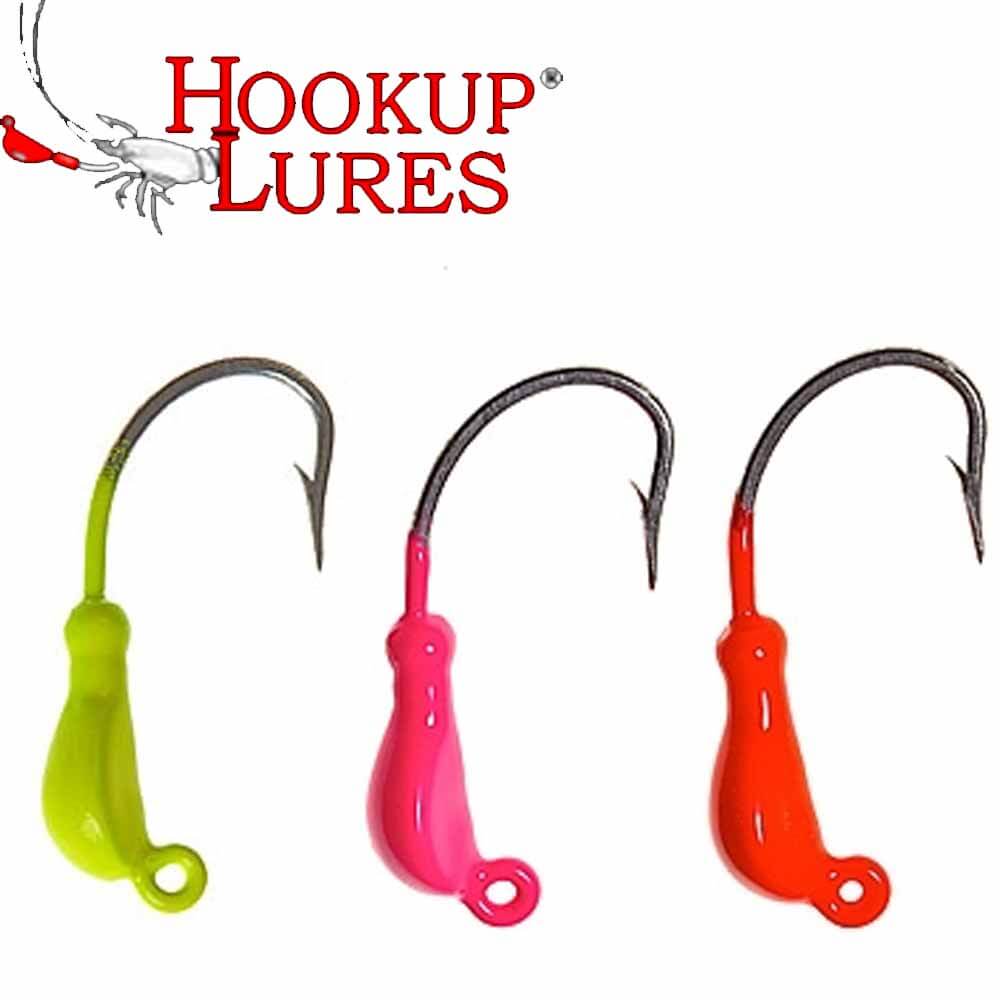 Best Hookup Lures Light Tackle Series Jig Heads 3pk - Premium Fishing Jigs for Bass, Walleye & Panfish - Perfect for Freshwater & Saltwater Fishing
