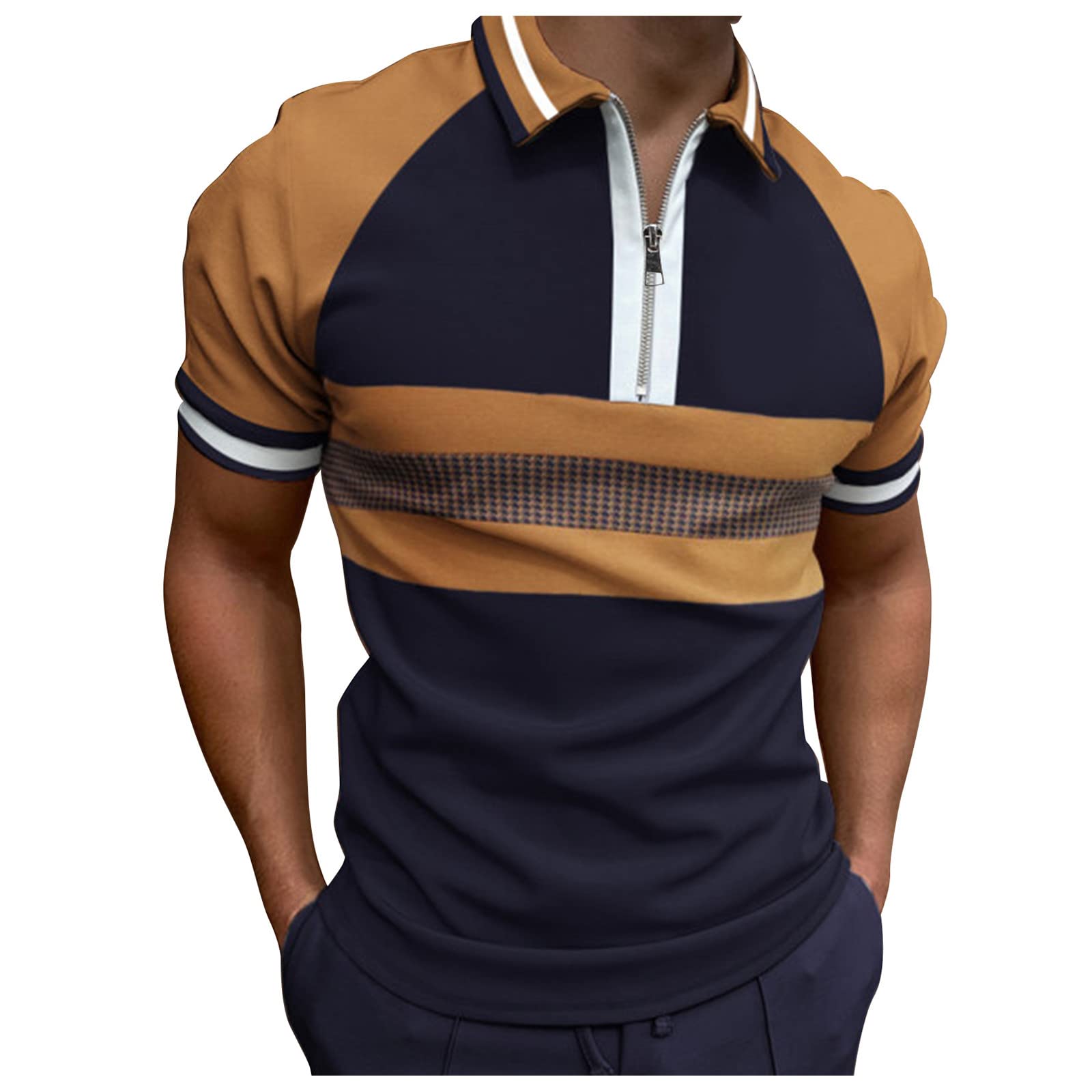 Uoki Men's Long Sleeve Shirts - Spring Summer Fashion Loose Fit Lapel Zipper 3D Digital Print Funny Graphic Tees | Casual Wear, Street Style, Party Outfits
