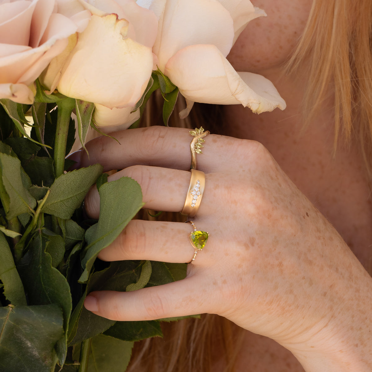 Stunning Peridot Trillion Cut Ring – Elegant Green Gemstone Jewelry for Women | Perfect for Engagement, Anniversary & Special Occasions
