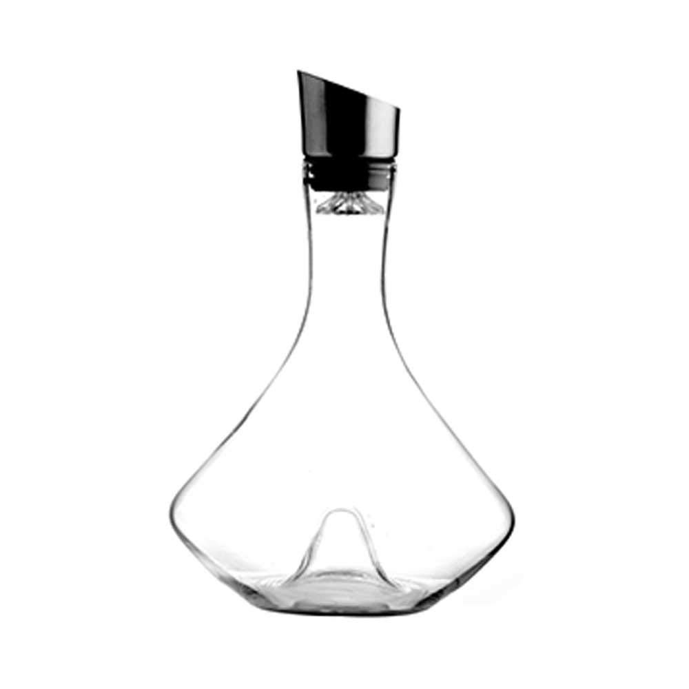1.8L Crystal Glass Wine Decanter & Aerator - Large Red Wine Carafe for Better Taste - Elegant Wine Gift Set & Essential Wine Accessories (1.8 Liter) - Perfect for Dinner Parties, Wine Tasting & Home Bar Decor