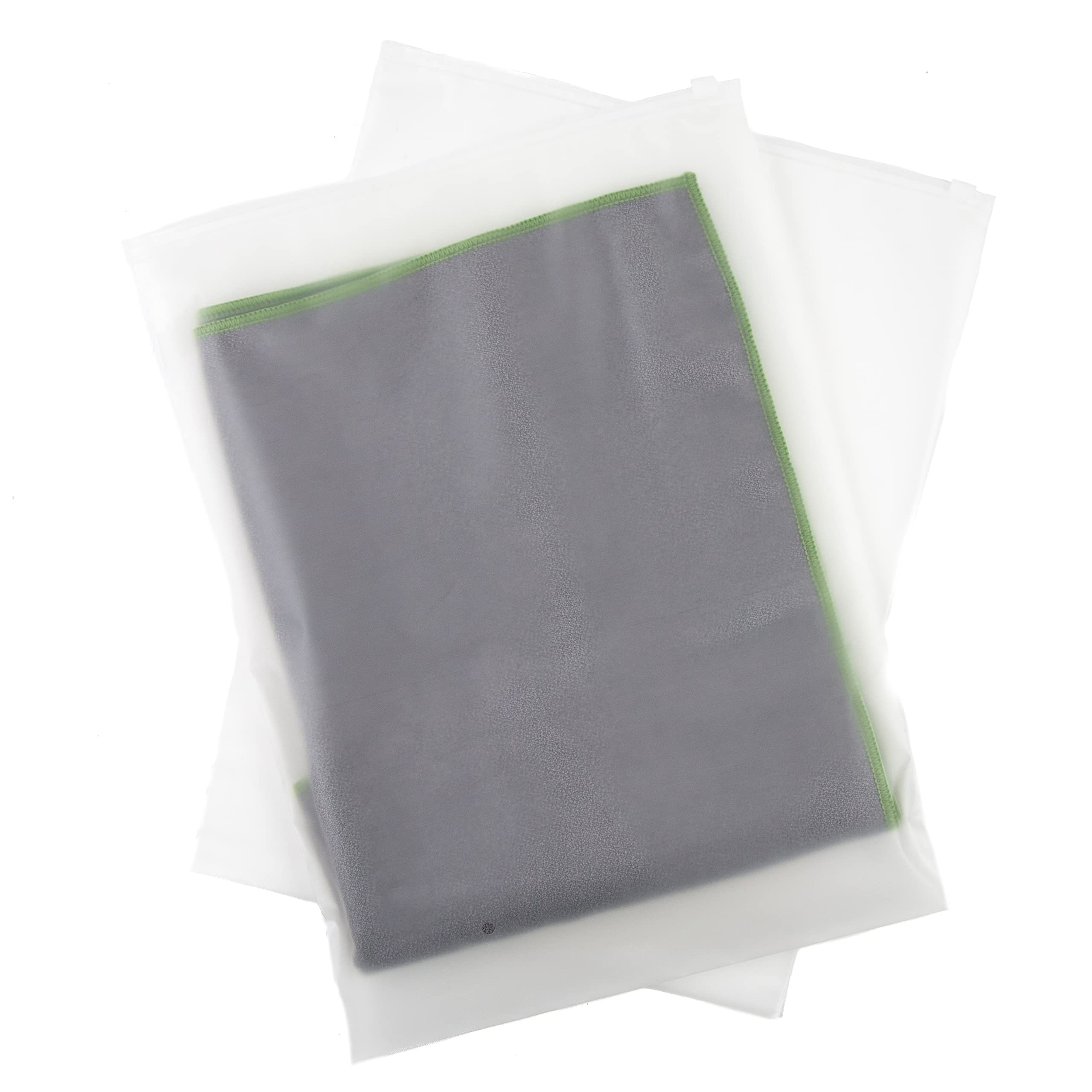 Frosted Slide Zip Plastic Bags 12x15 Inches - 100 Pack Resealable Packaging Bags for Shirts, Apparel & Retail Products | Durable, Clear & Secure Storage Solution for Clothing, Crafts & Small Items