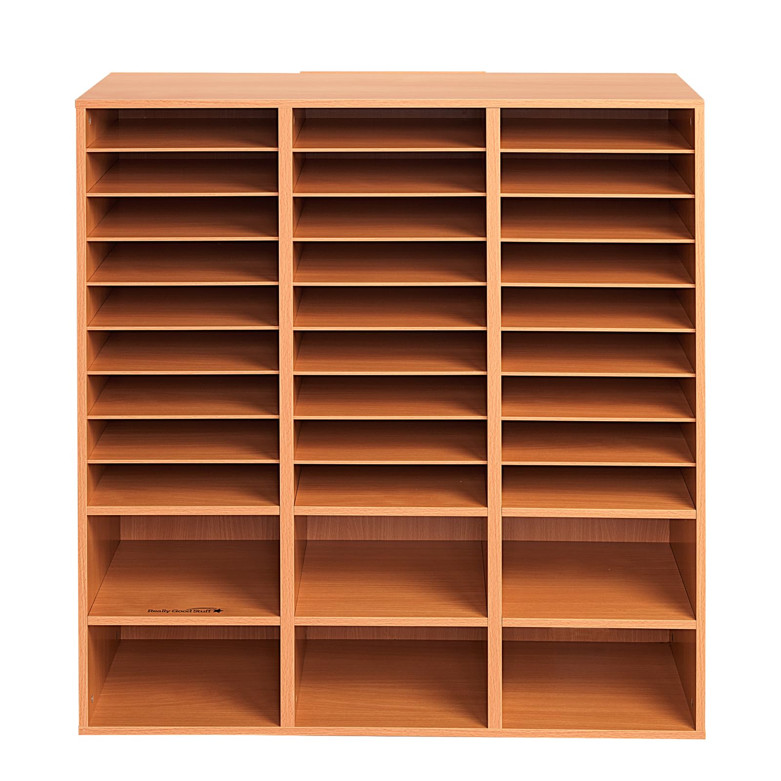 Really Good Stuff 27-Slot Mail Center with 6 Built-In Cubbies - Classroom & Office Organization Storage Solution for Letters, Papers & Supplies