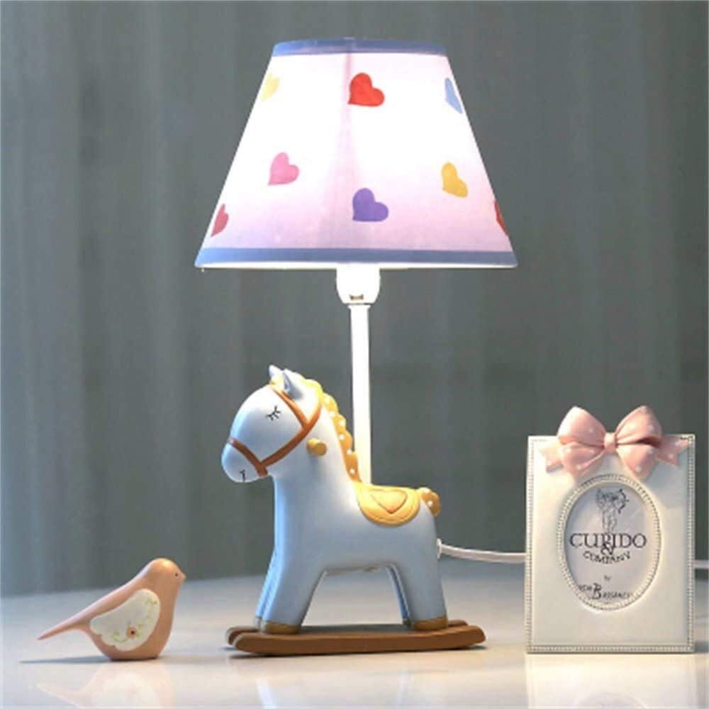Adorable Cartoon Pony LED Desk Lamp - Adjustable Brightness, Warm White Light for Nursery, Bedroom & Study - Perfect Night Light & Birthday Gift for Kids