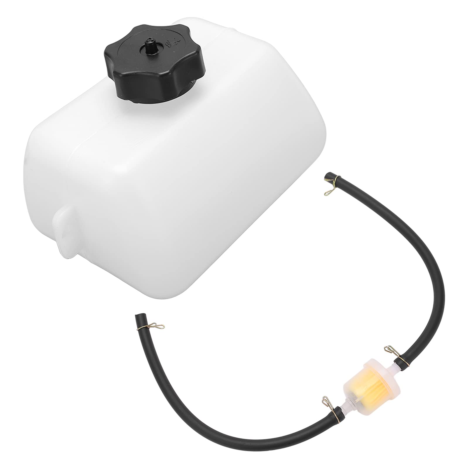 1L Motorcycle Fuel Tank for 43cc 47cc 49cc 2 Stroke Engines - Mini Bike Gas Petrol Tank with Hose & Fuel Filter - Durable Replacement for Pit Bikes, Dirt Bikes & ATVs - Ideal for Off-Road Riding & Small Engine Maintenance