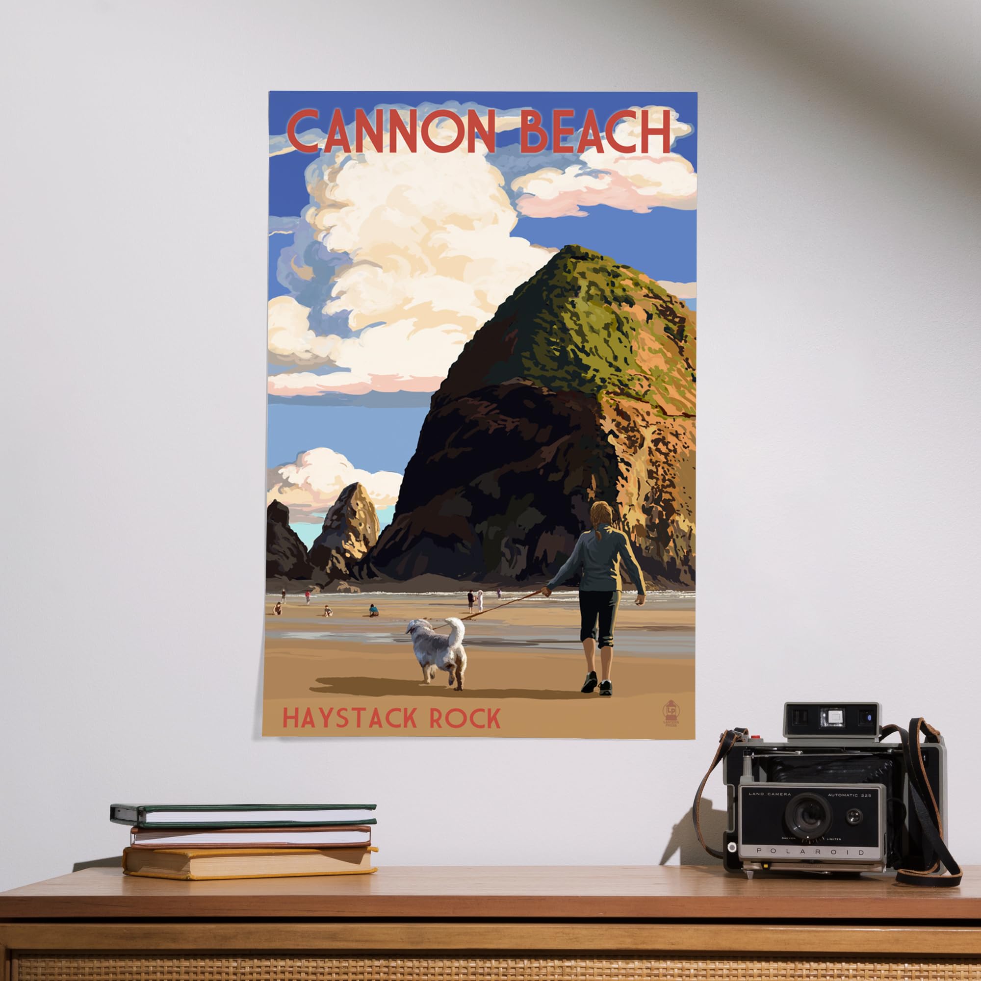 Lantern Press 16x24 Inch Giclee Print - Cannon Beach Oregon Haystack Rock Wall Art | Coastal Decor for Living Room, Bedroom & Office