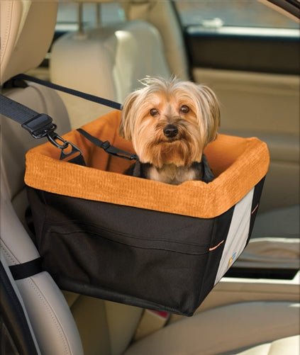Skybox Booster Seat for Kids - Adjustable & Portable Car Seat - Black & Orange - Perfect for Travel, Road Trips & Everyday Use
