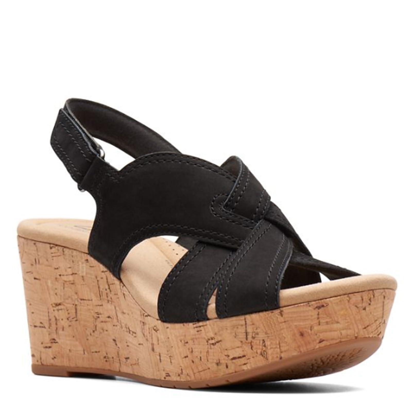 Clarks Women's Rose Erin Wedge Sandal - Comfortable Casual Summer Sandals for Walking, Beach & Outdoor Activities | Breathable & Stylish Footwear